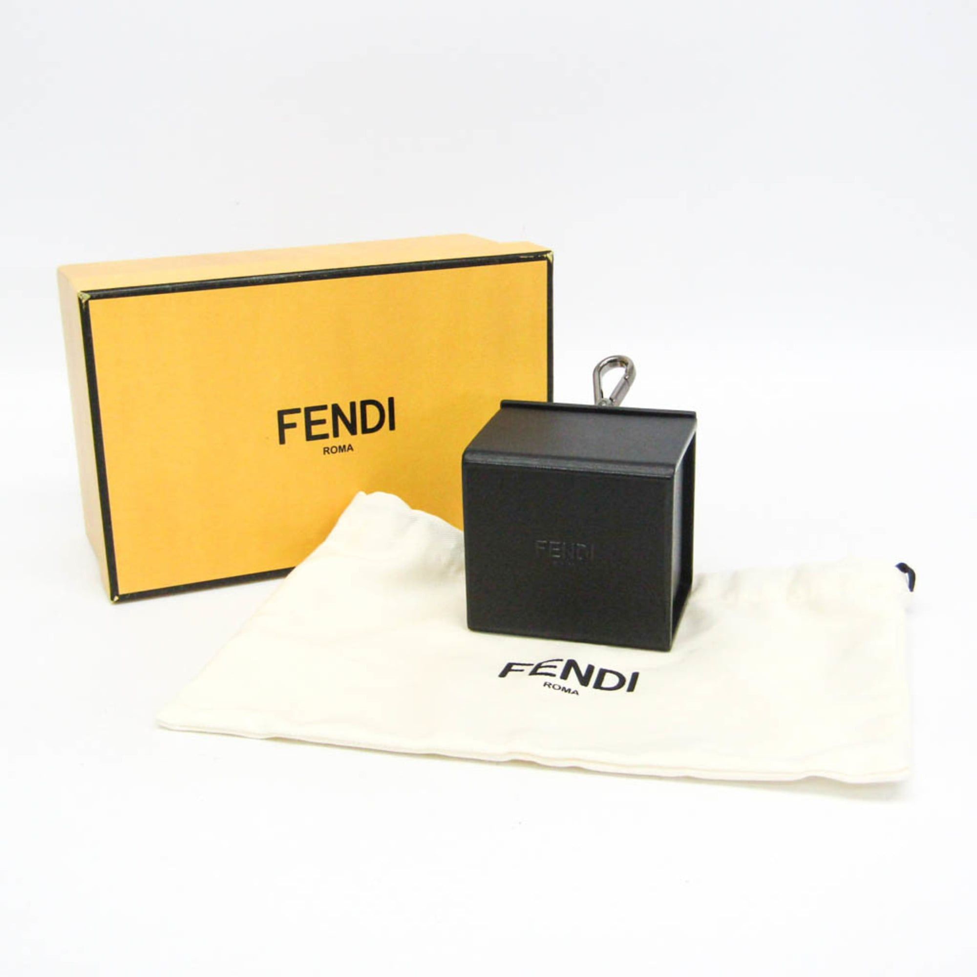 Fendi Fendi Mini Box Keychain Charm 7AR894 Keyring (Black) Size ONE SIZE - 2 Thumbnail