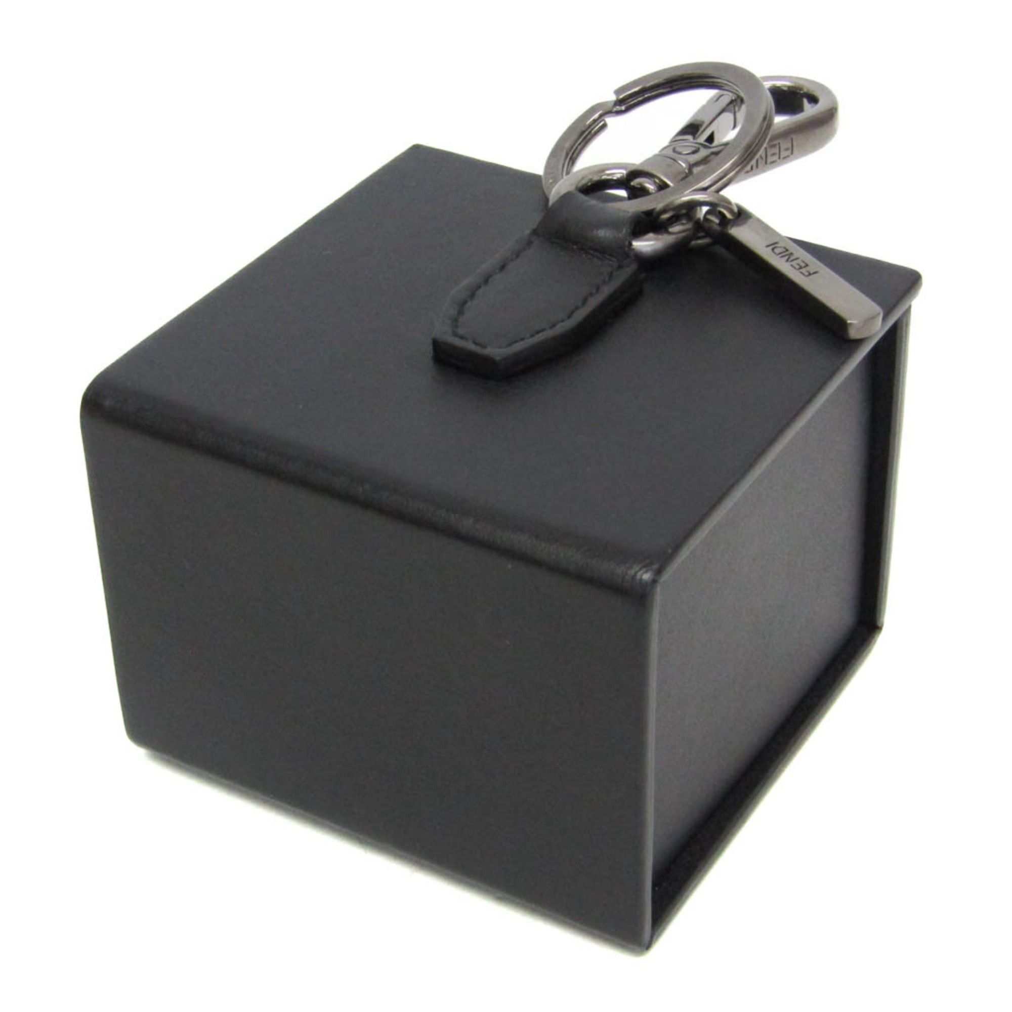Fendi Fendi Mini Box Keychain Charm 7AR894 Keyring (Black) Size ONE SIZE - 3 Thumbnail