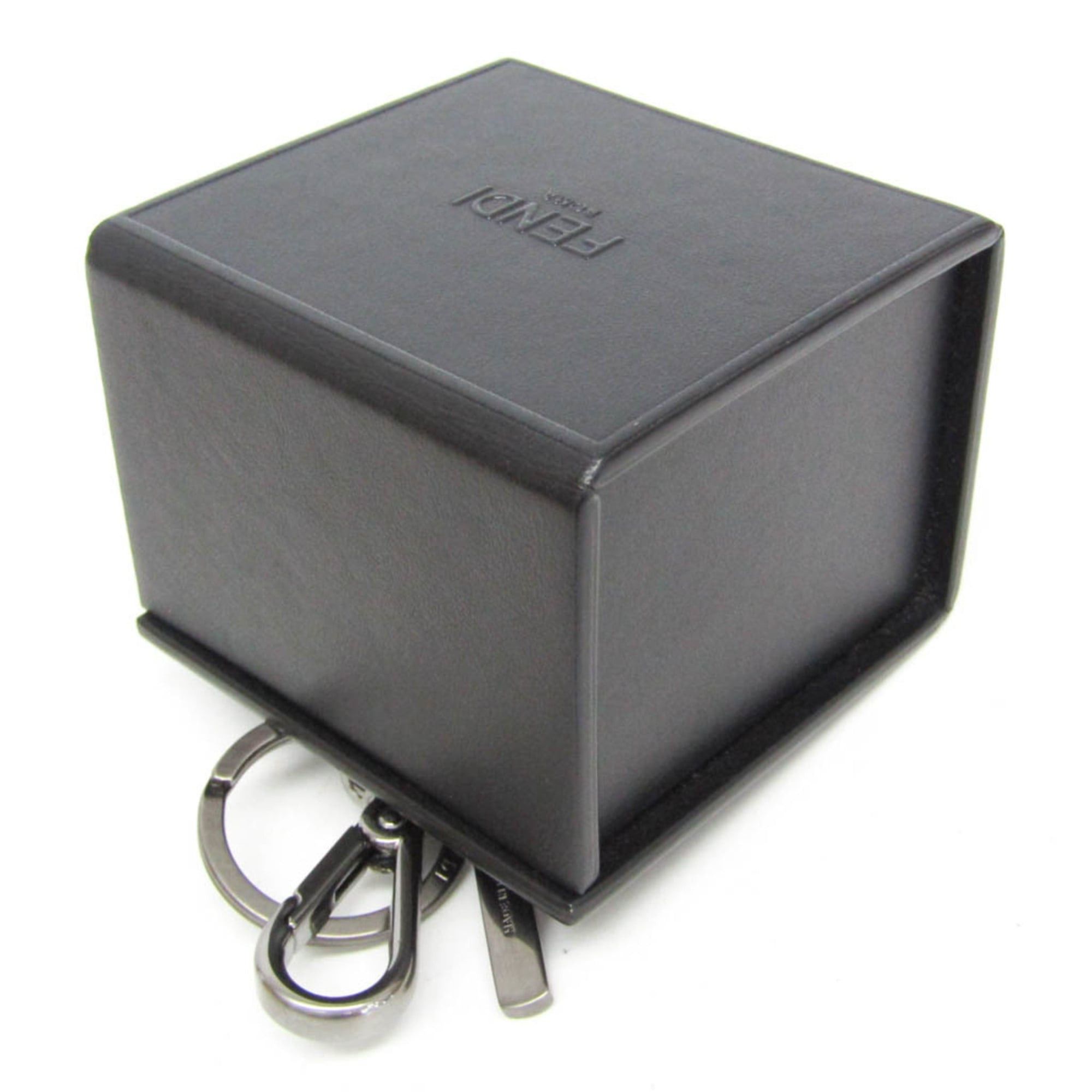 Fendi Fendi Mini Box Keychain Charm 7AR894 Keyring (Black) Size ONE SIZE - 7 Thumbnail