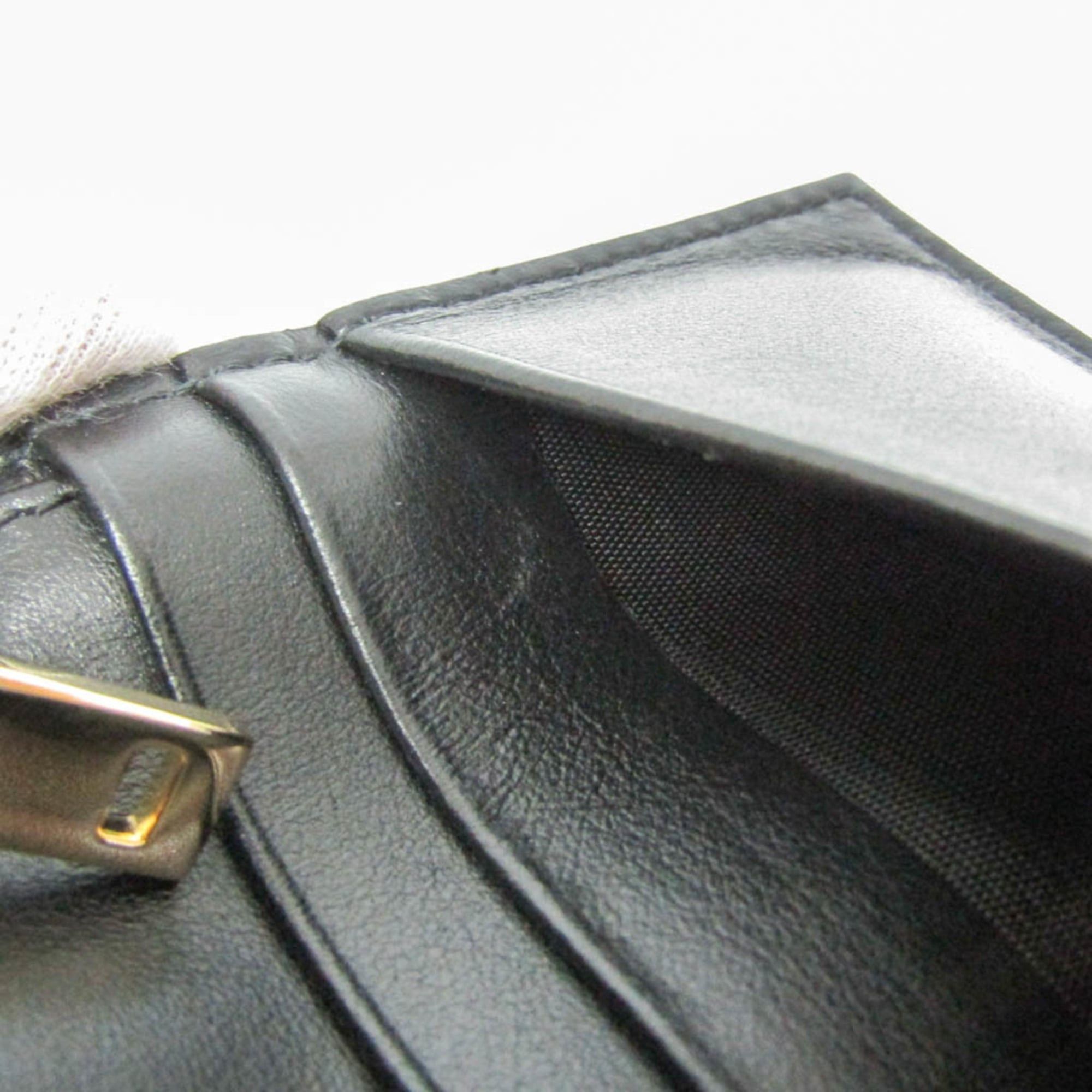 Salvatore Ferragamo Salvatore Ferragamo Compact Wallet IY-22 1087 Women's Leather Wallet (bi-fold) Black Size ONE SIZE - 17 Thumbnail