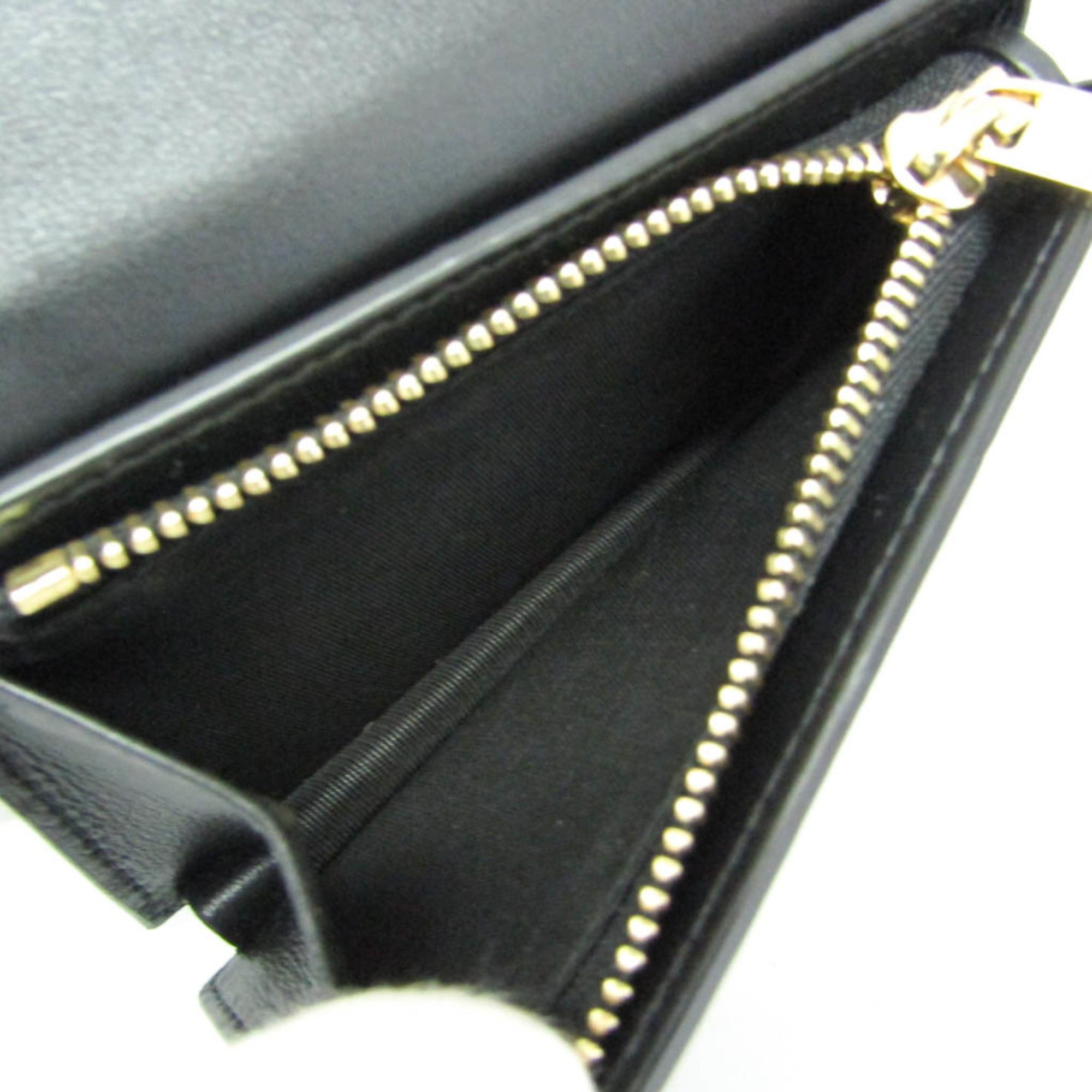 Salvatore Ferragamo Salvatore Ferragamo Compact Wallet IY-22 1087 Women's Leather Wallet (bi-fold) Black Size ONE SIZE - 5 Thumbnail