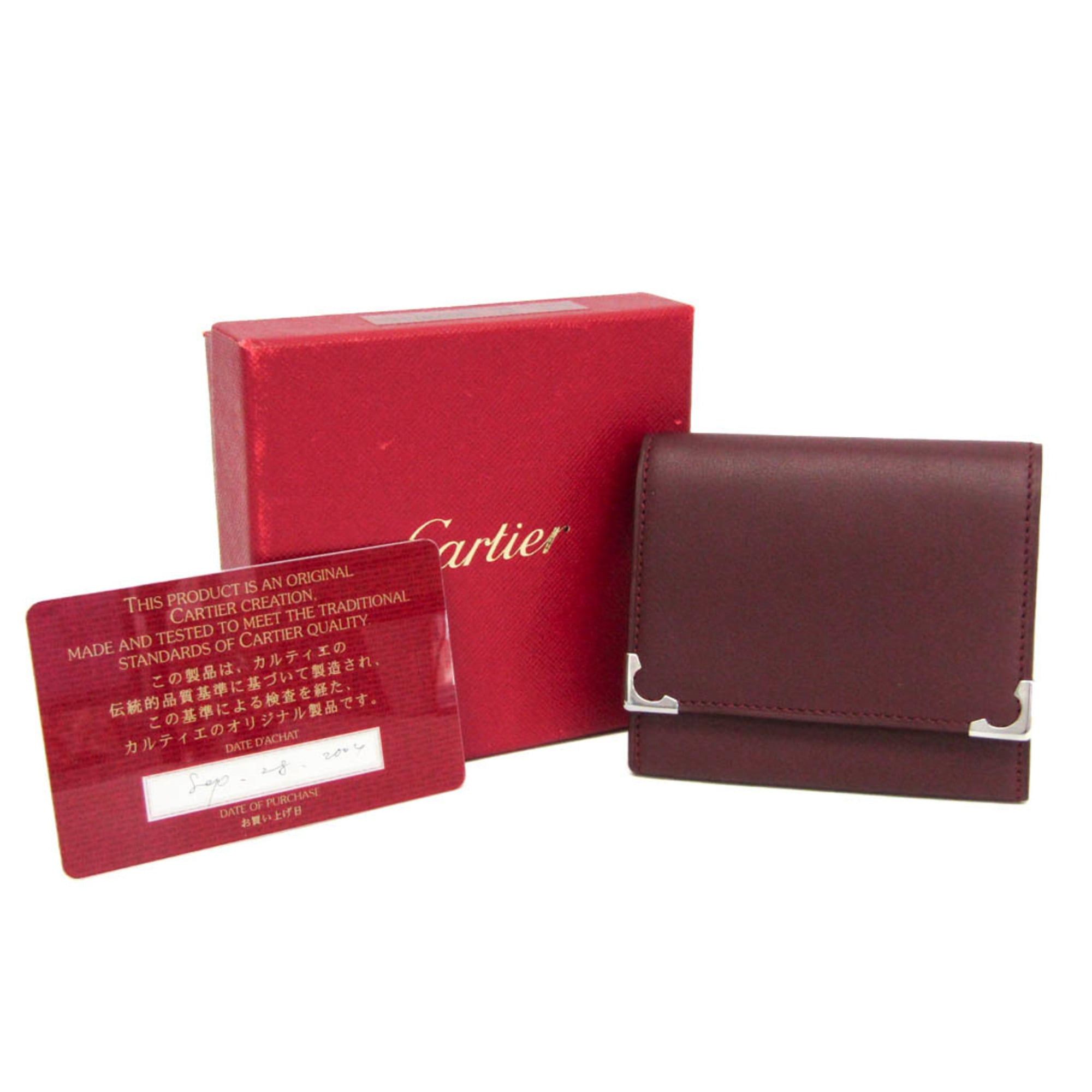 Cartier Cartier Must Women,Men Leather Coin Purse/coin Case Bordeaux Size ONE SIZE - 2 Thumbnail