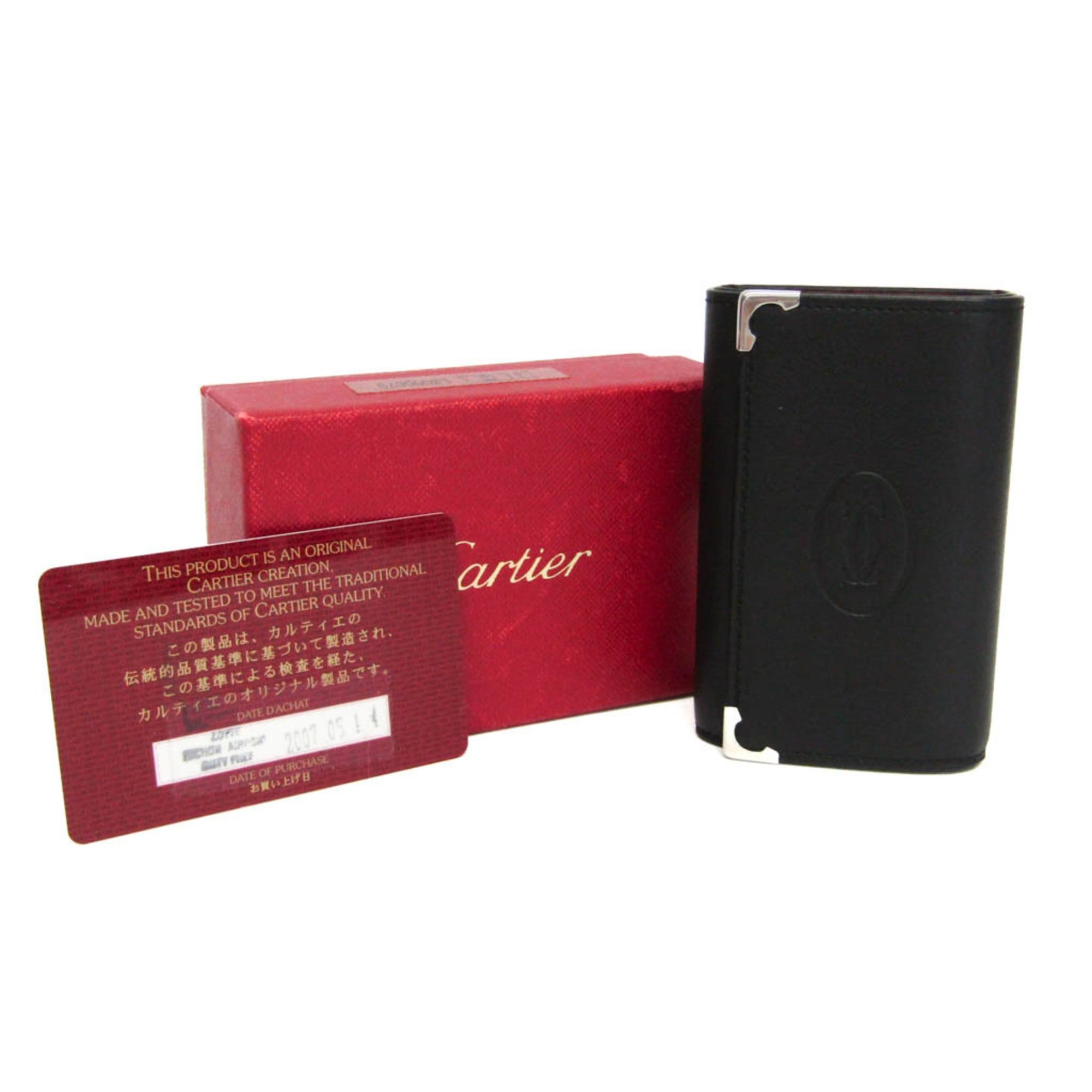 Cartier Cartier Must Cabochon L3000579 Men,Women Leather Key Case Black Size ONE SIZE - 2 Thumbnail