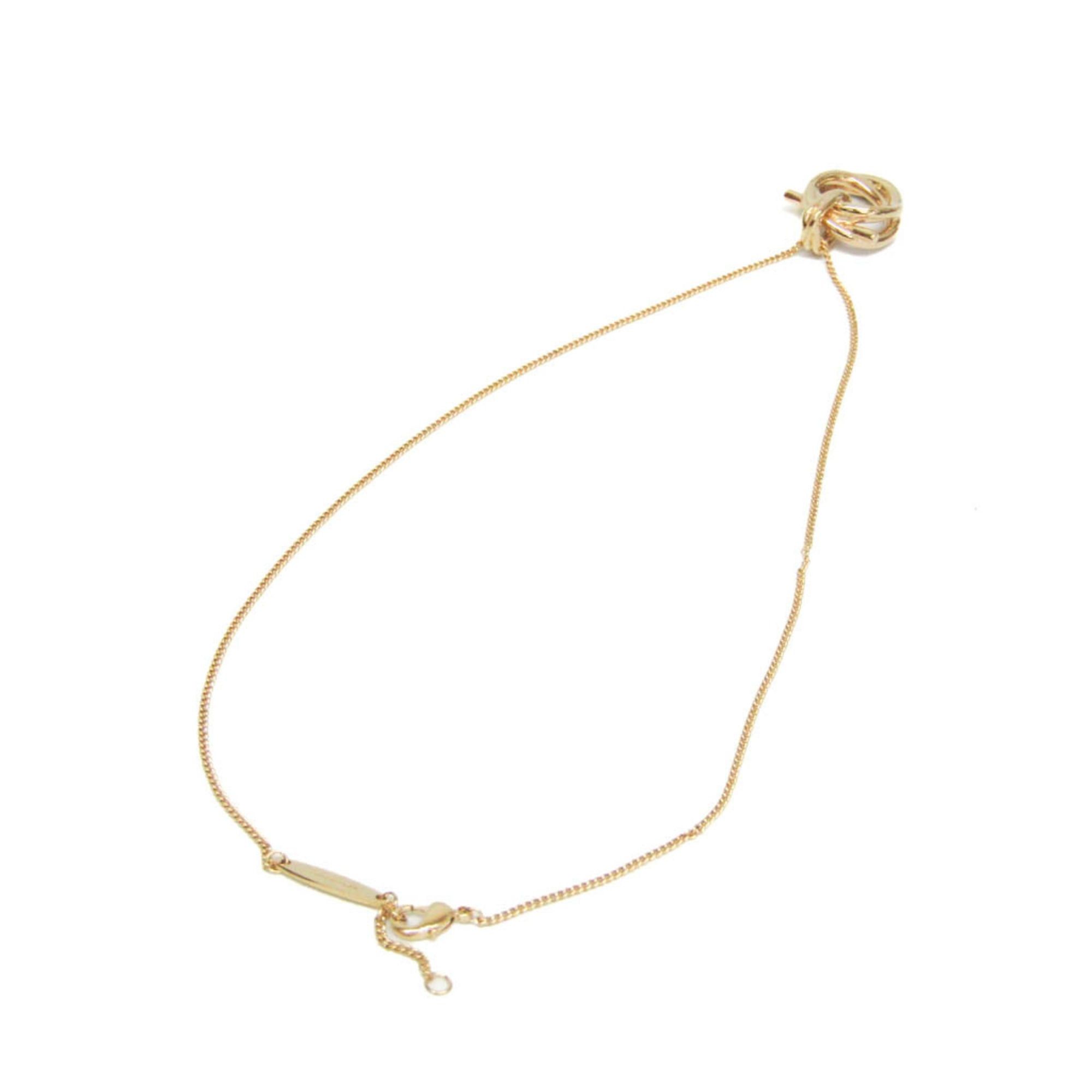 Salvatore Ferragamo Salvatore Ferragamo Gancini 760609 Gold Plating Rhinestone Women,Men Fashion Pendant Necklace (Gold) Size ONE SIZE - 3 Thumbnail