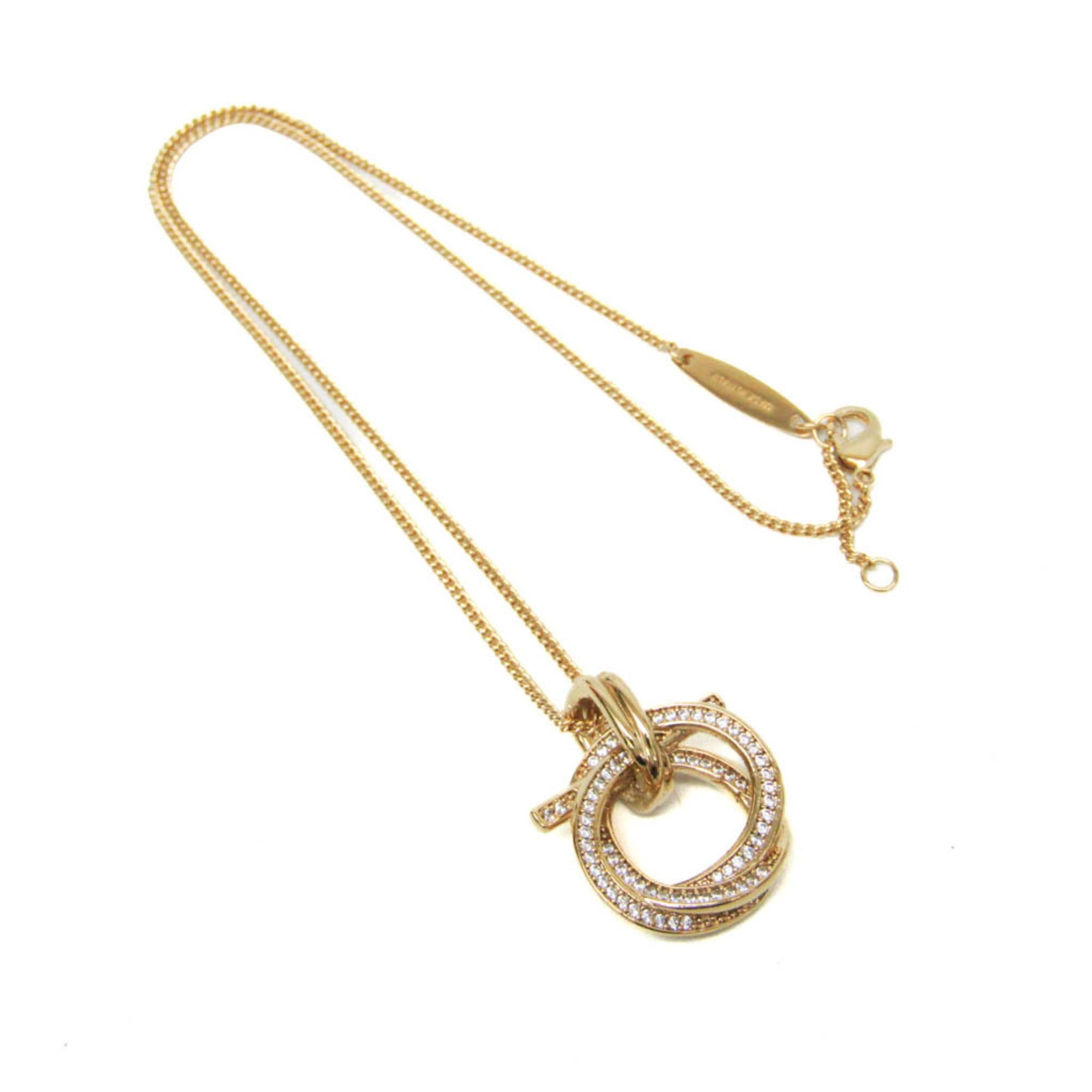 Salvatore Ferragamo Salvatore Ferragamo Gancini 760609 Gold Plating Rhinestone Women,Men Fashion Pendant Necklace (Gold) Size ONE SIZE - 4 Thumbnail