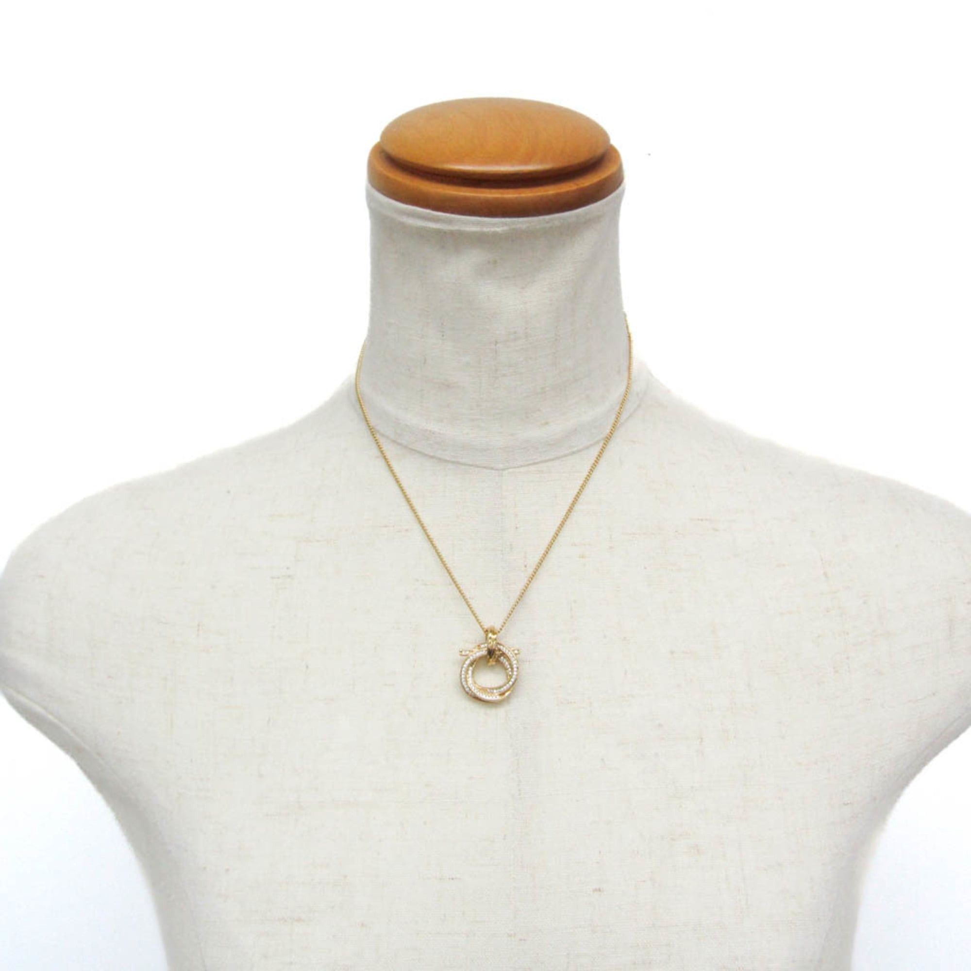 Salvatore Ferragamo Salvatore Ferragamo Gancini 760609 Gold Plating Rhinestone Women,Men Fashion Pendant Necklace (Gold) Size ONE SIZE - 11 Thumbnail