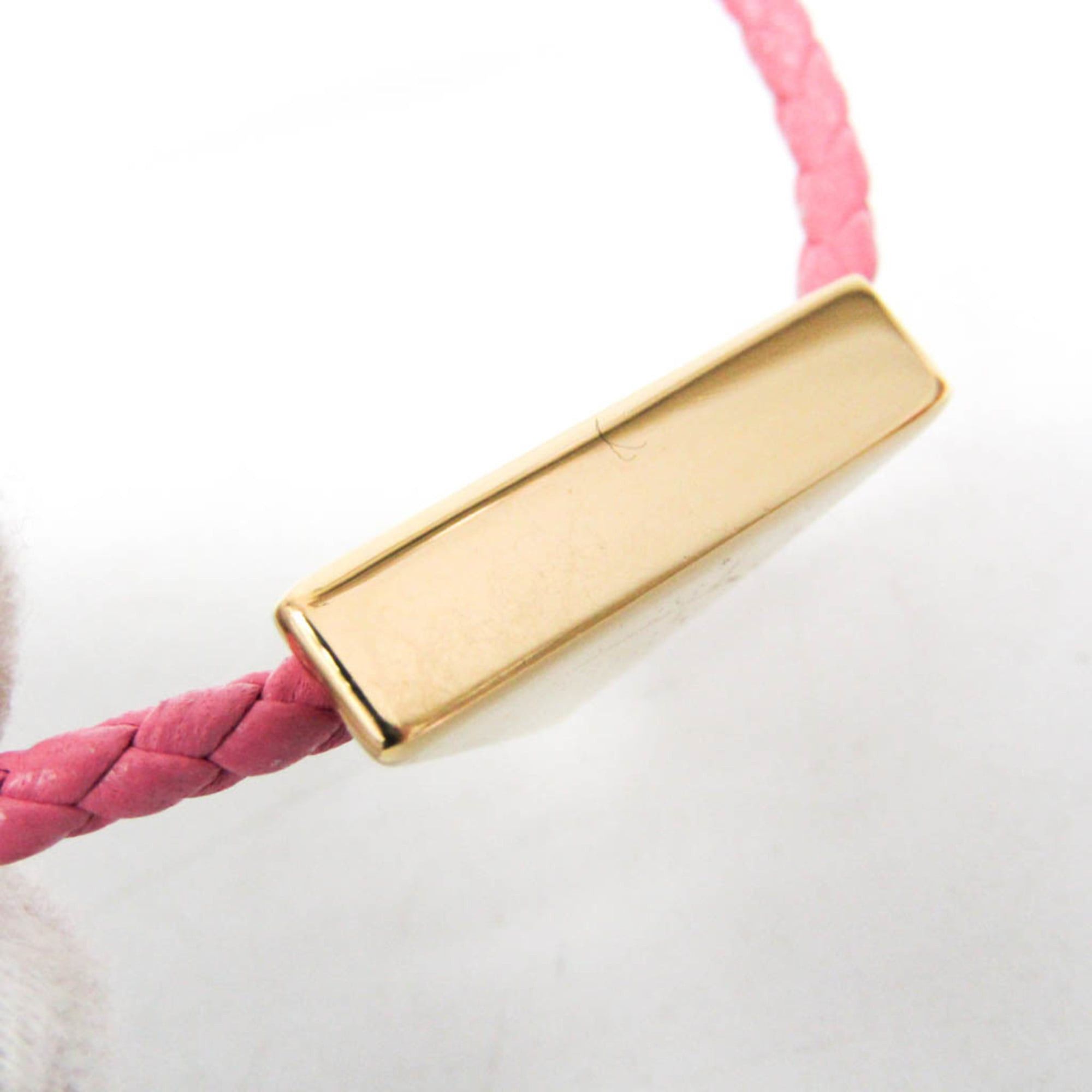 Prada Prada Nappa Leather Triangle Plate Bracelet 1IB350 Leather Bangle Pink Size ONE SIZE - 7 Thumbnail