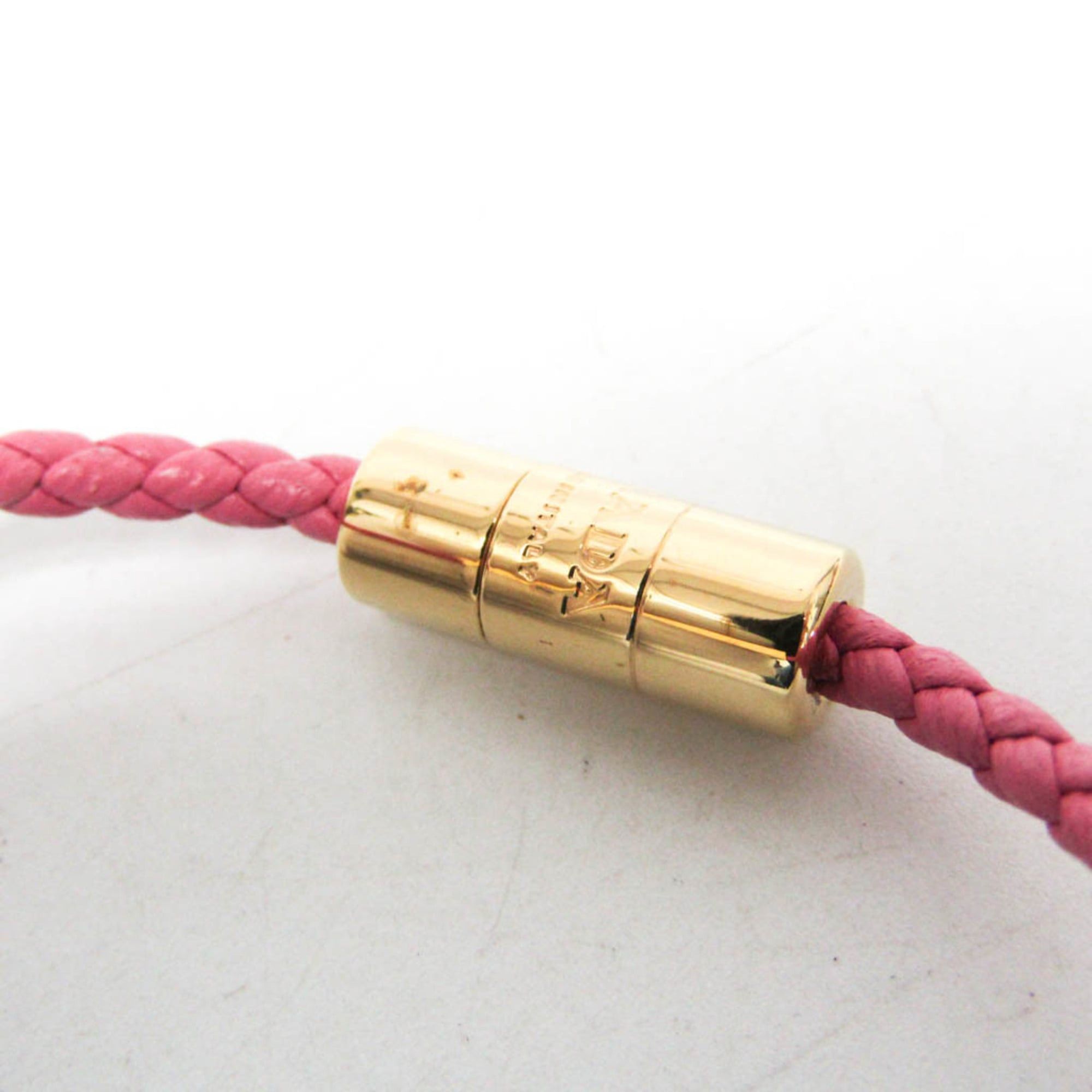 Prada Prada Nappa Leather Triangle Plate Bracelet 1IB350 Leather Bangle Pink Size ONE SIZE - 6 Thumbnail