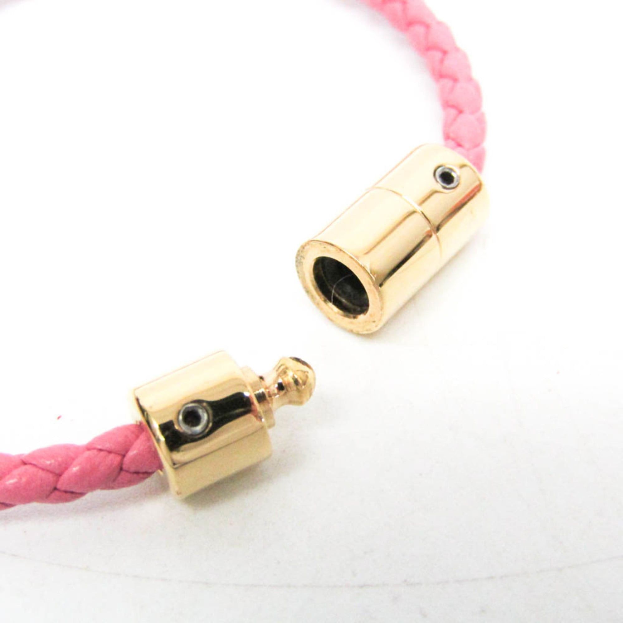 Prada Prada Nappa Leather Triangle Plate Bracelet 1IB350 Leather Bangle Pink Size ONE SIZE - 4 Thumbnail