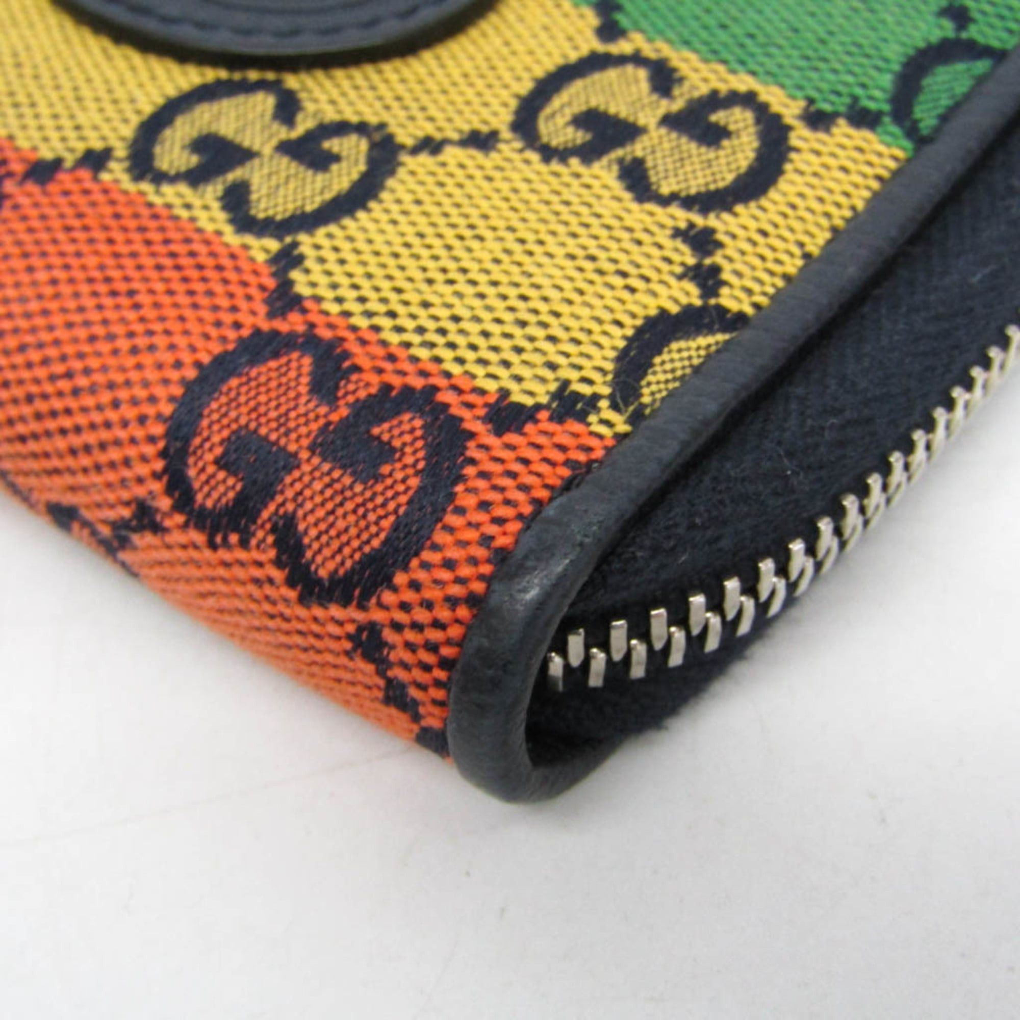 Gucci Gucci Interlocking G Compact Wallet 657577 Men,Women GG Canvas,Leather Wallet (bi-fold) Dark Navy,Multi-color Size ONE SIZE - 6 Thumbnail