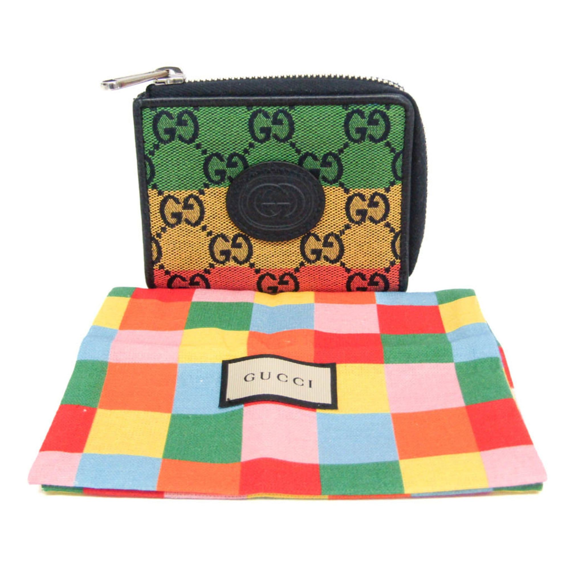 Gucci Gucci Interlocking G Compact Wallet 657577 Men,Women GG Canvas,Leather Wallet (bi-fold) Dark Navy,Multi-color Size ONE SIZE - 2 Thumbnail
