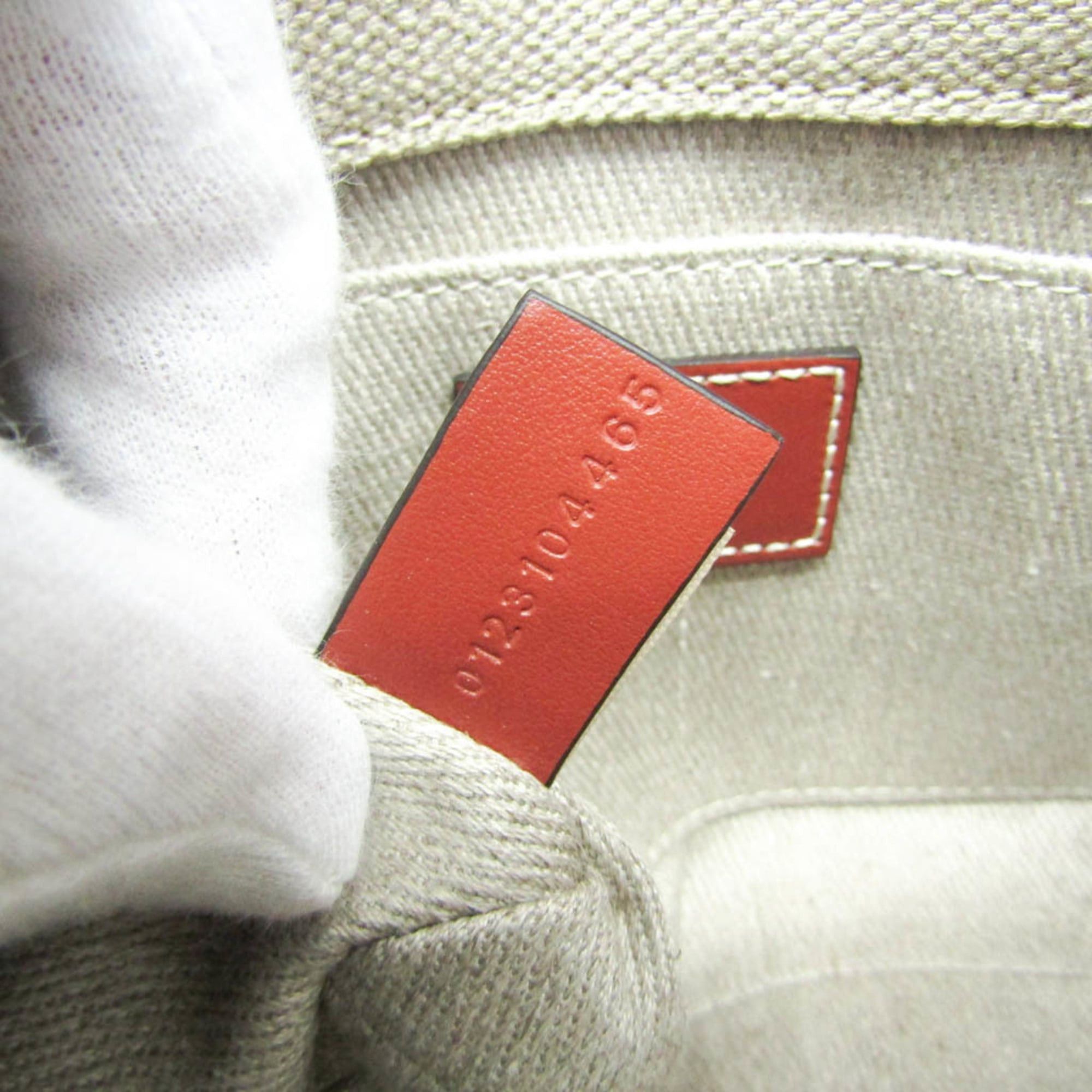 Chloe Chloé Woody Mini CHC22AP237I266J5 Women's Linen,Leather Shoulder Bag Light Beige Size ONE SIZE - 11 Thumbnail