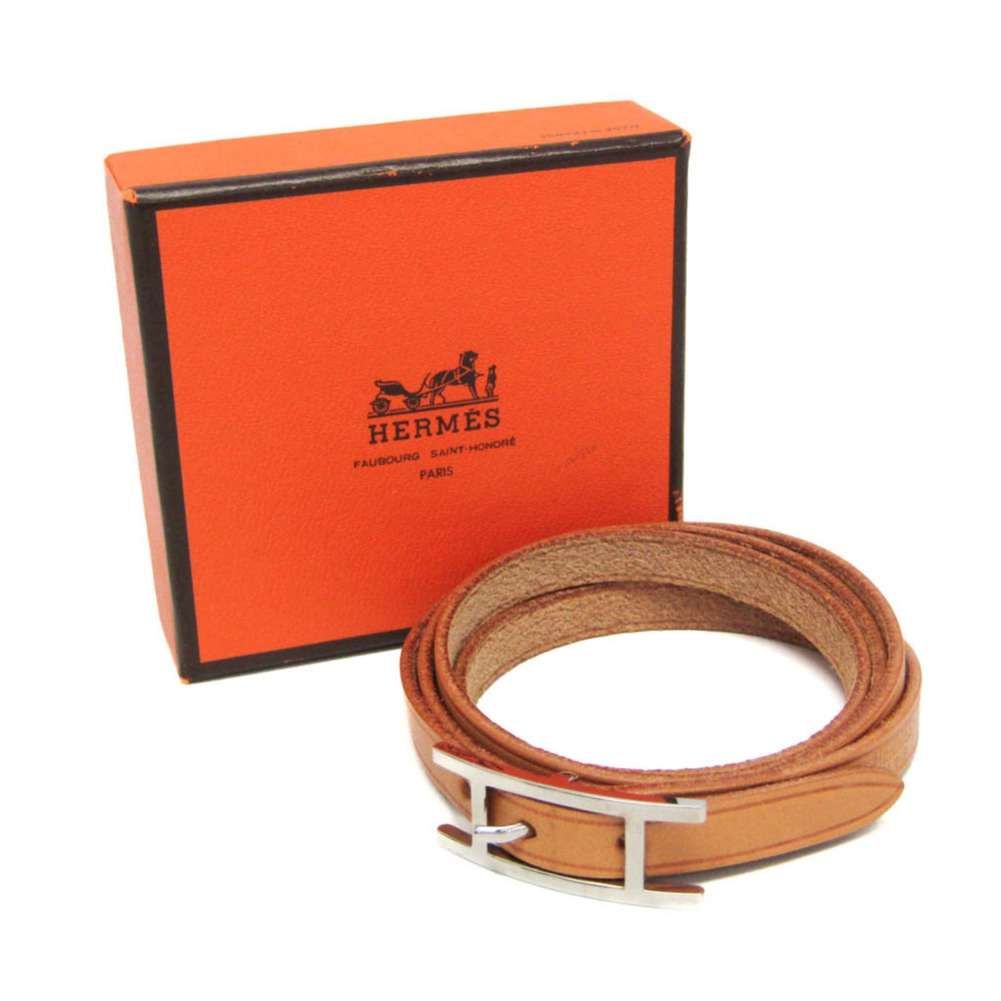 Hermes Hermes API III Long Leather Charm Bracelet Brown Size ONE SIZE - 2 Thumbnail