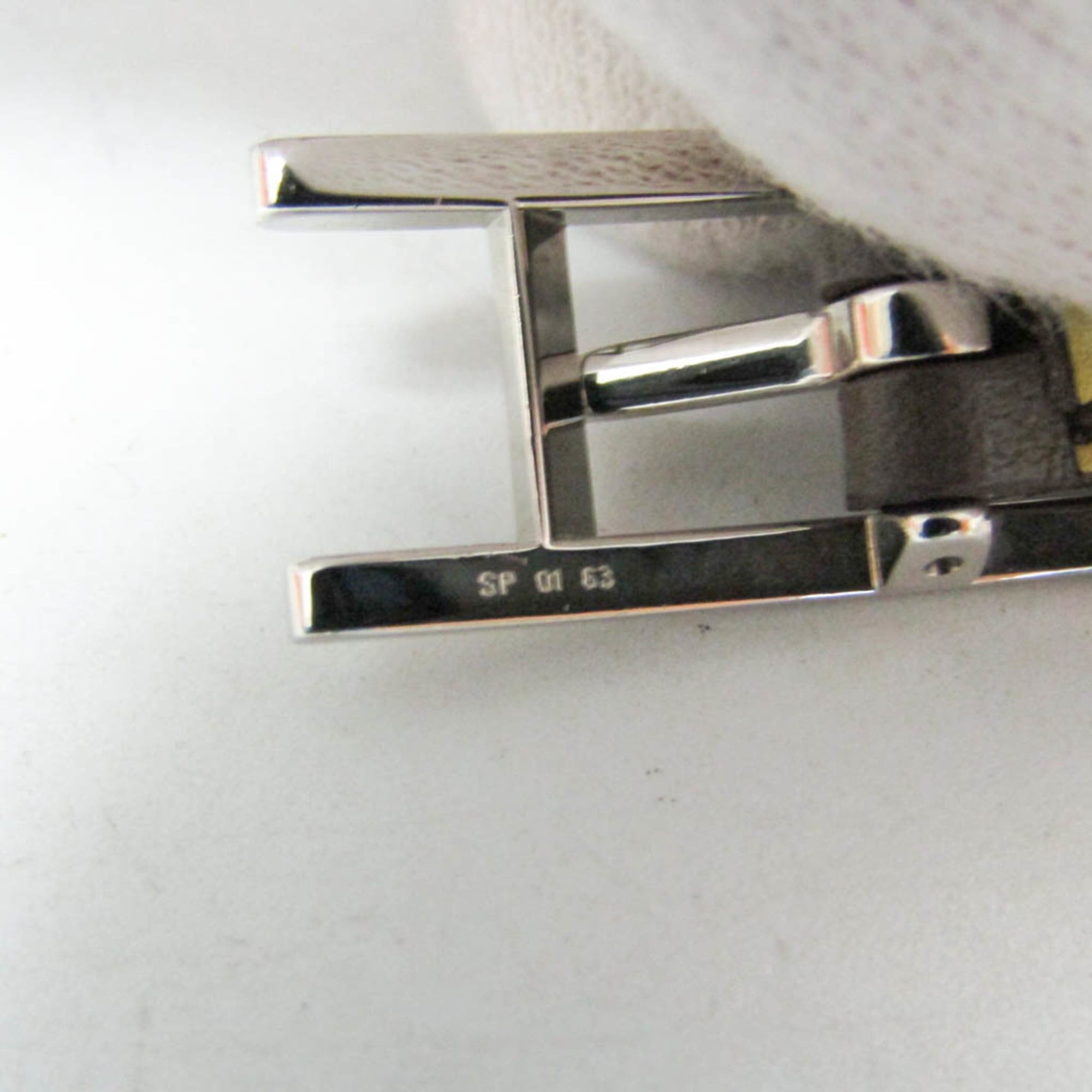 Hermes Hermes Behapi Double Tour Leather,Metal Wrap Bracelet Gray,Yellow Size ONE SIZE - 11 Thumbnail