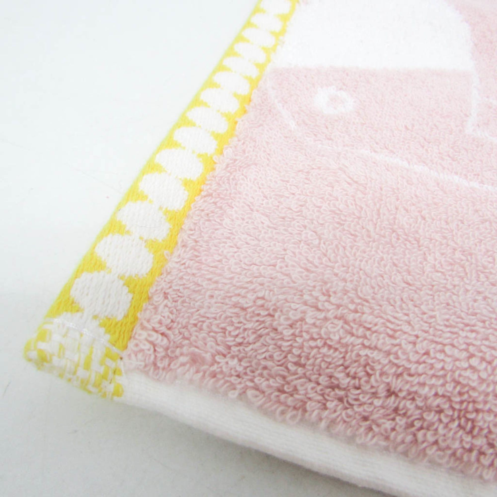 Hermes Hermes Hand Towel Light Pink,White Carré Towel Animaux Block H104778M 01 Size ONE SIZE - 7 Thumbnail