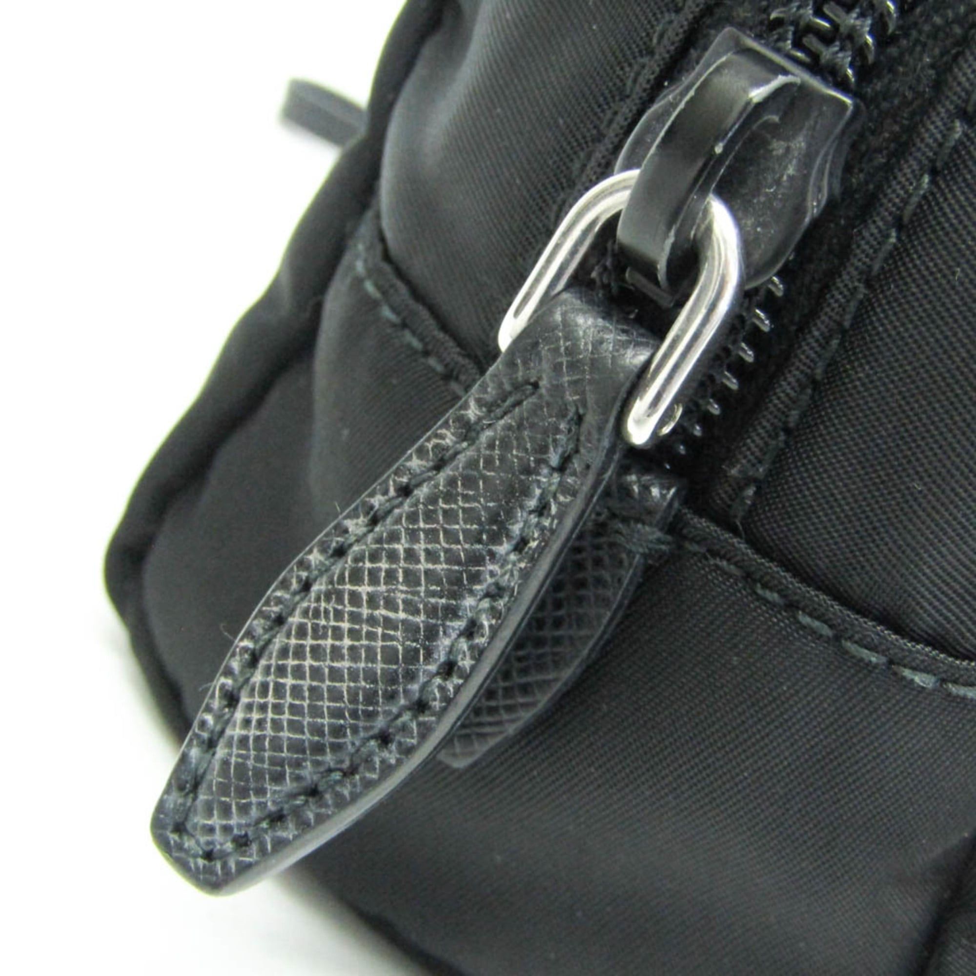 Prada Prada VELA 1NE393 Women's Leather Pouch Black Size ONE SIZE - 8 Thumbnail