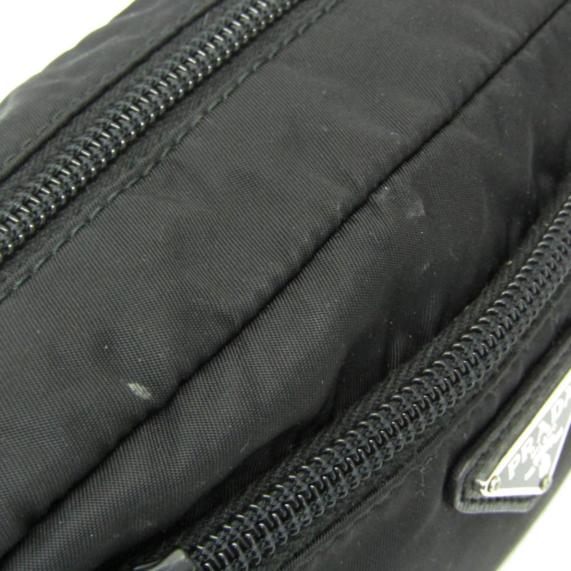 Prada Prada VELA 1NE393 Women's Leather Pouch Black Size ONE SIZE - 9 Thumbnail