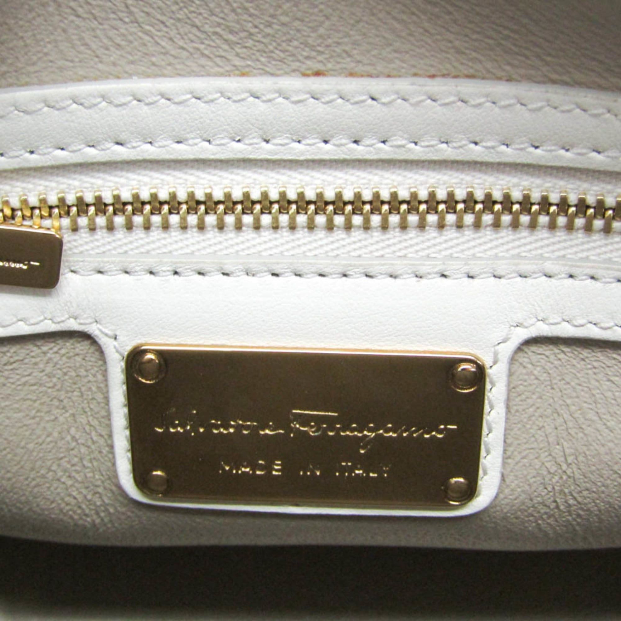 Salvatore Ferragamo Salvatore Ferragamo FIAMMA GE-21 F035 Women's Leather Handbag,Shoulder Bag White Size ONE SIZE - 18 Thumbnail