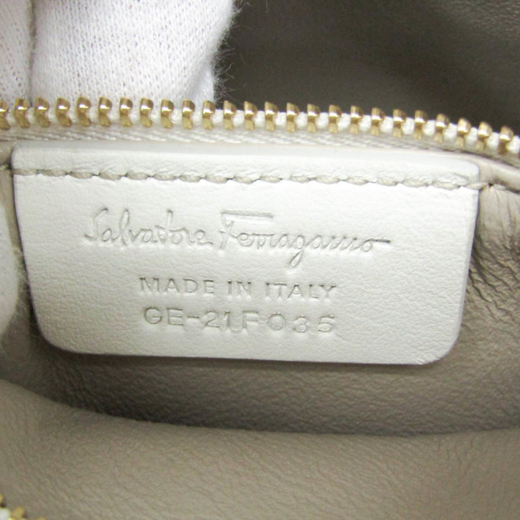 Salvatore Ferragamo Salvatore Ferragamo FIAMMA GE-21 F035 Women's Leather Handbag,Shoulder Bag White Size ONE SIZE - 19 Thumbnail
