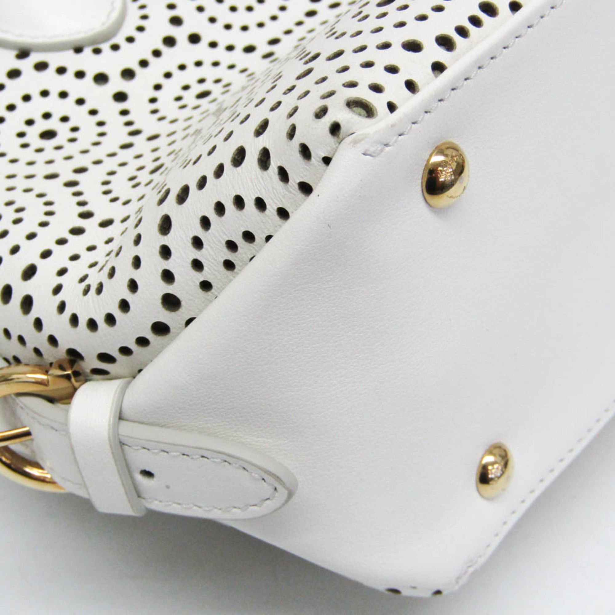 Salvatore Ferragamo Salvatore Ferragamo FIAMMA GE-21 F035 Women's Leather Handbag,Shoulder Bag White Size ONE SIZE - 4 Thumbnail
