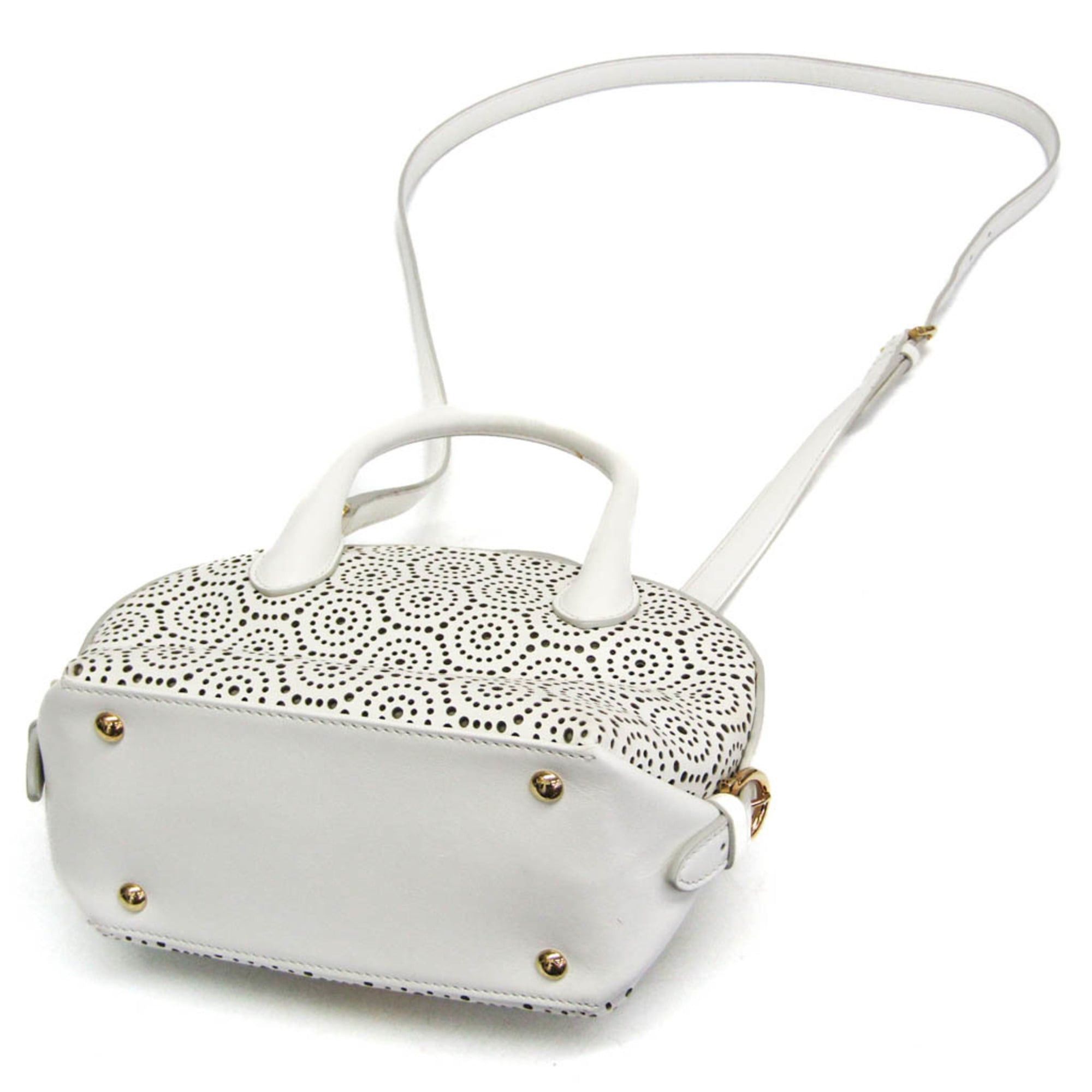 Salvatore Ferragamo Salvatore Ferragamo FIAMMA GE-21 F035 Women's Leather Handbag,Shoulder Bag White Size ONE SIZE - 2 Thumbnail