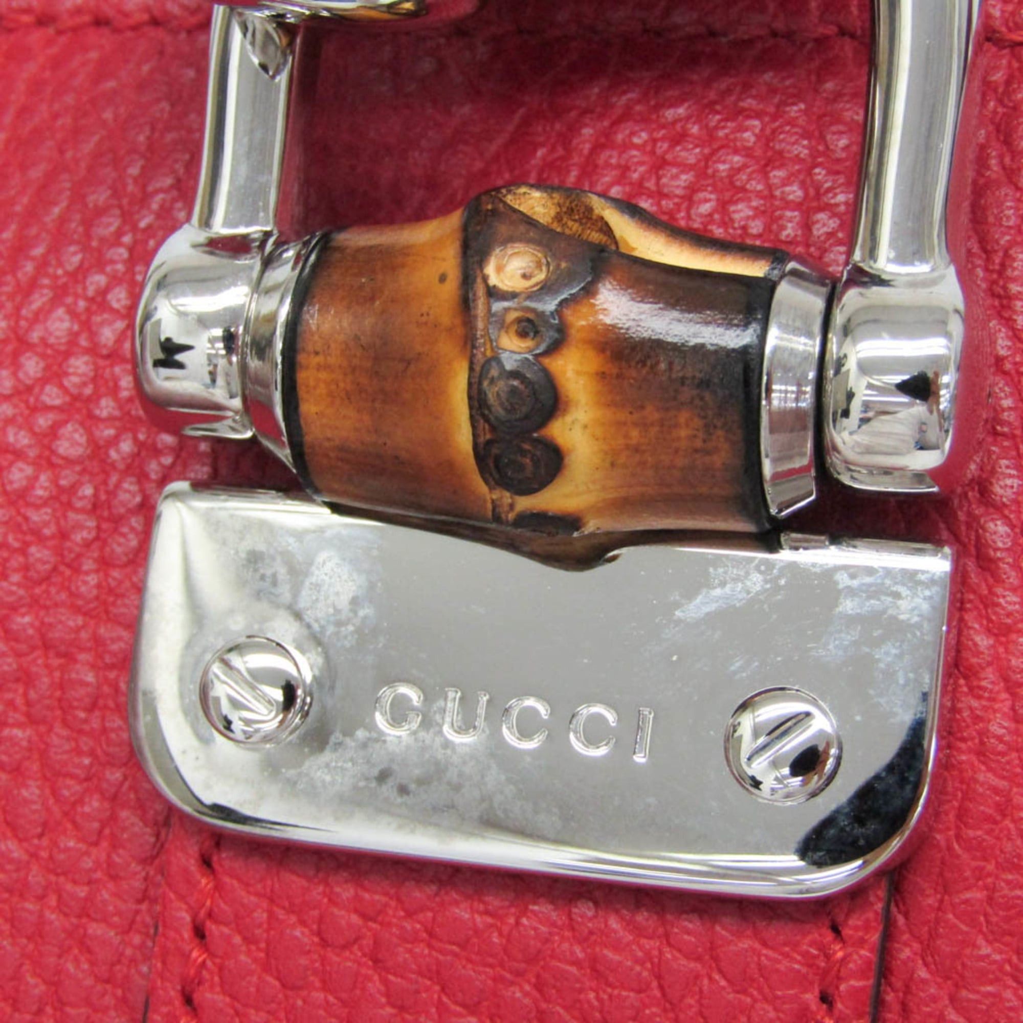 Gucci Gucci Bamboo 355772 Women's Leather Handbag,Shoulder Bag Red Color Size ONE SIZE - 8 Thumbnail