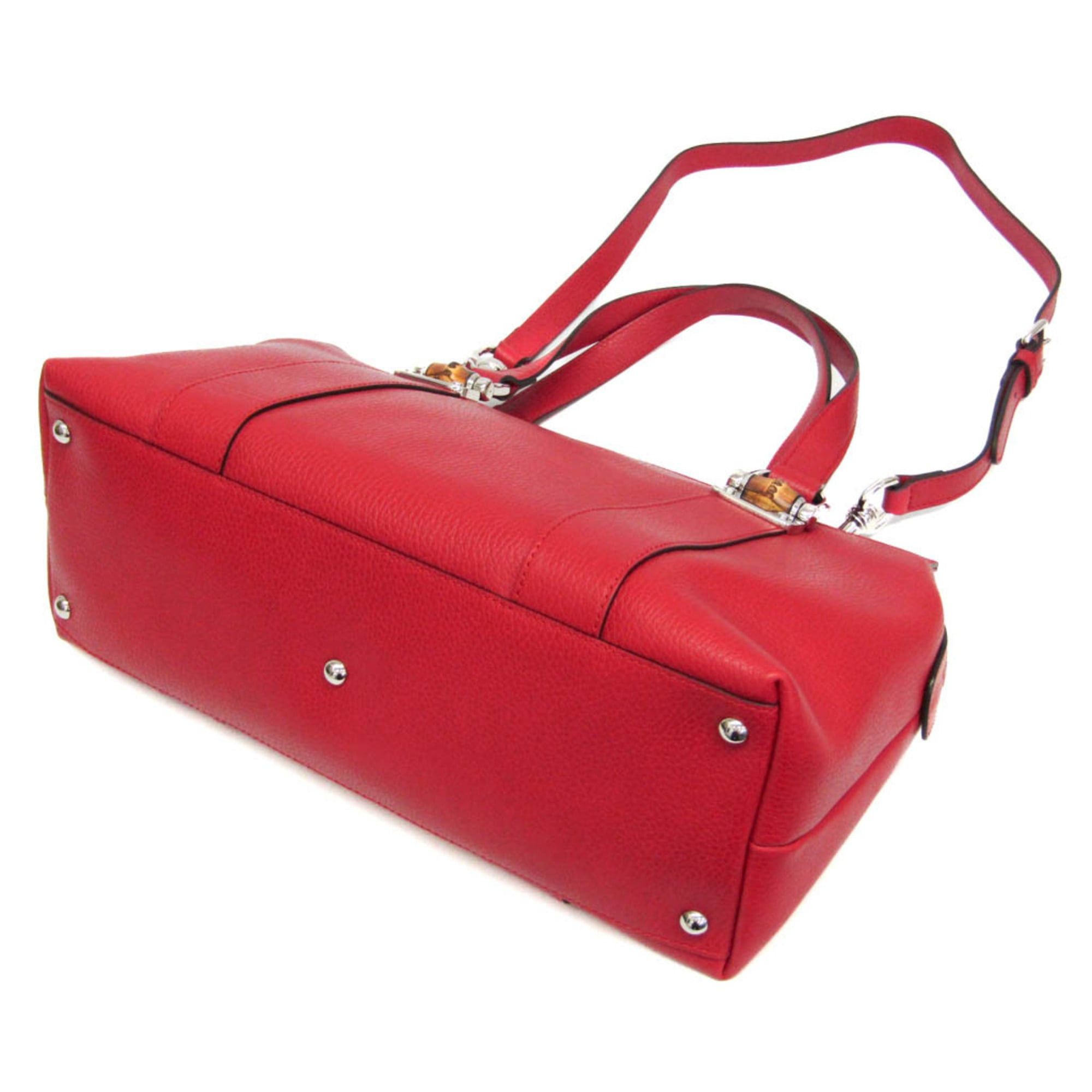 Gucci Gucci Bamboo 355772 Women's Leather Handbag,Shoulder Bag Red Color Size ONE SIZE - 3 Thumbnail