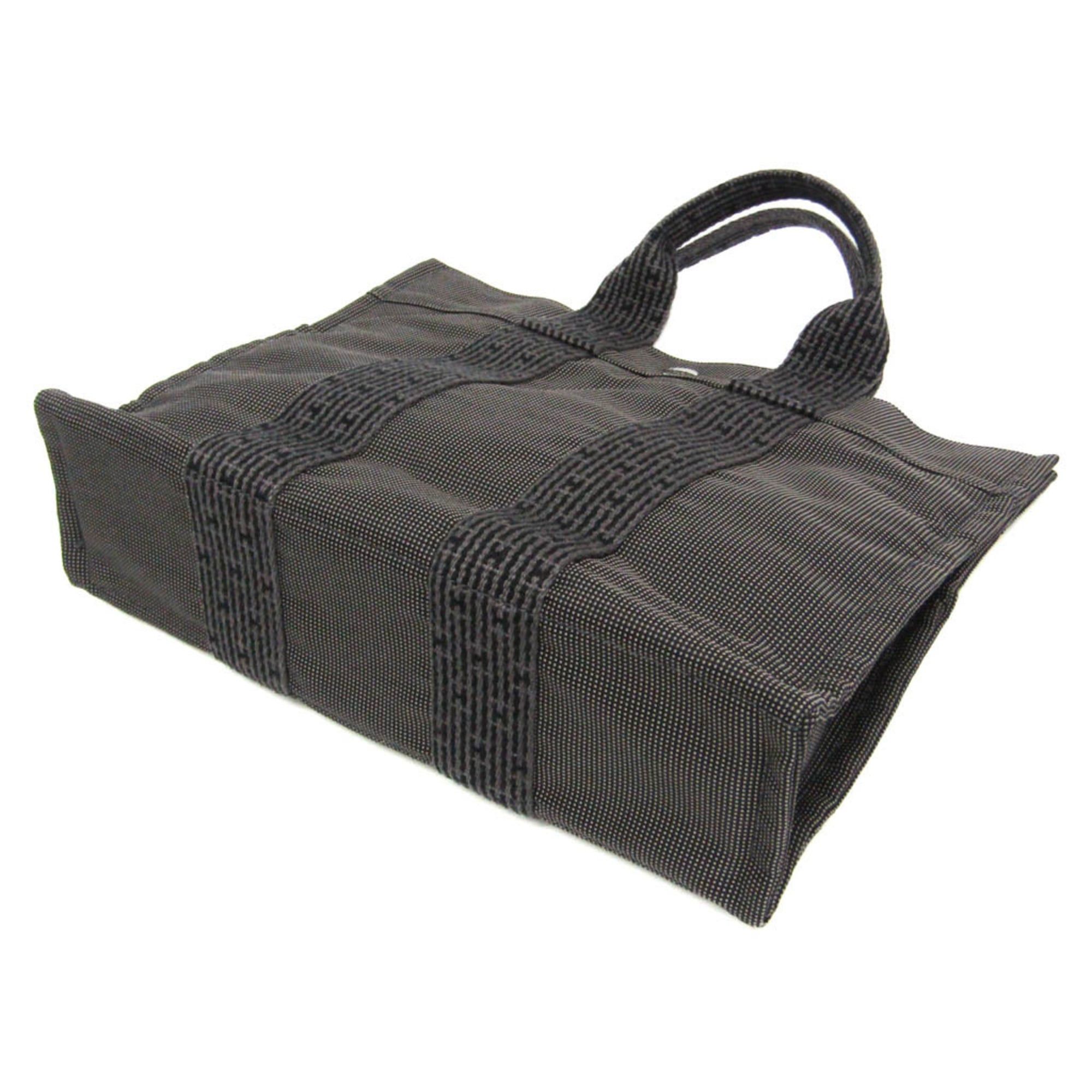 Hermes Hermes Her Line PM Women,Men Polyamide,Polyester Tote Bag Black,Gray Size ONE SIZE - 2 Thumbnail