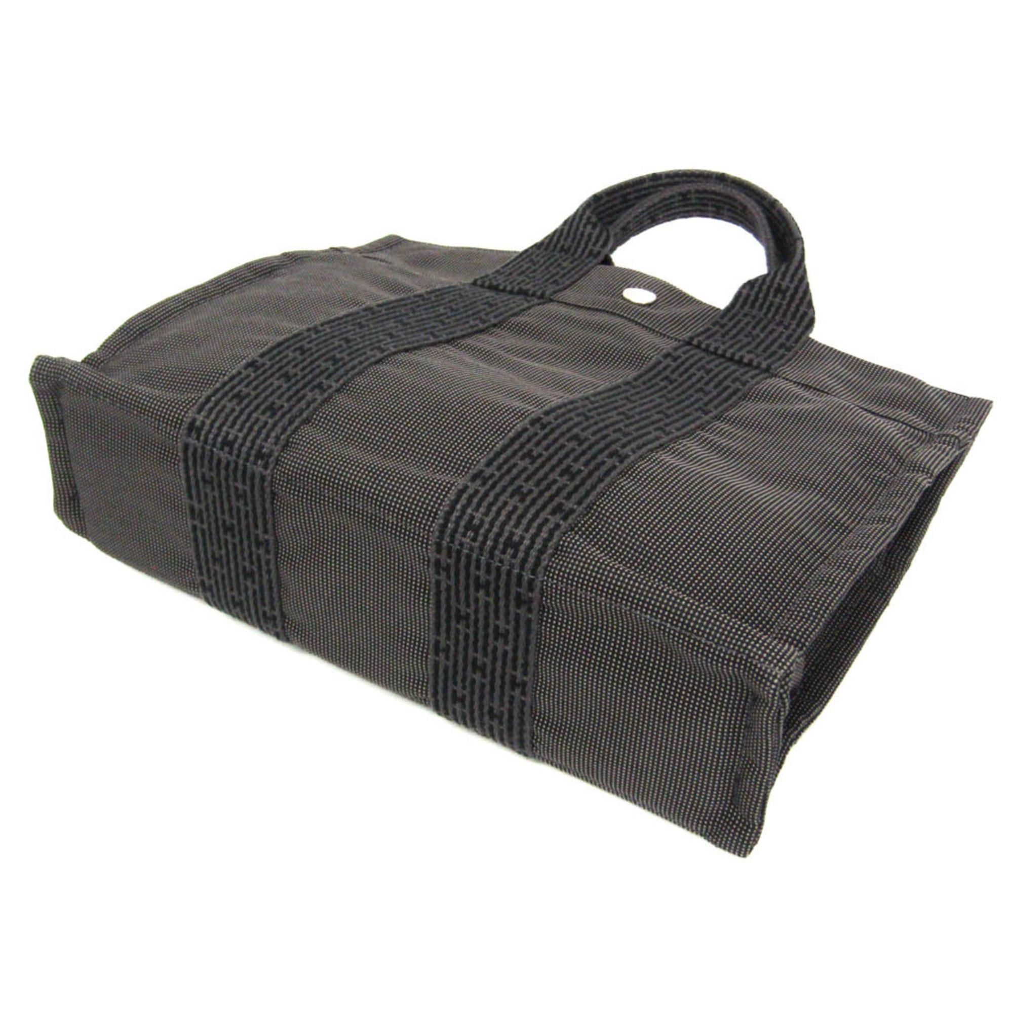 Hermes Hermes Her Line PM Women,Men Polyamide,Polyester Tote Bag Black,Gray Size ONE SIZE - 3 Thumbnail