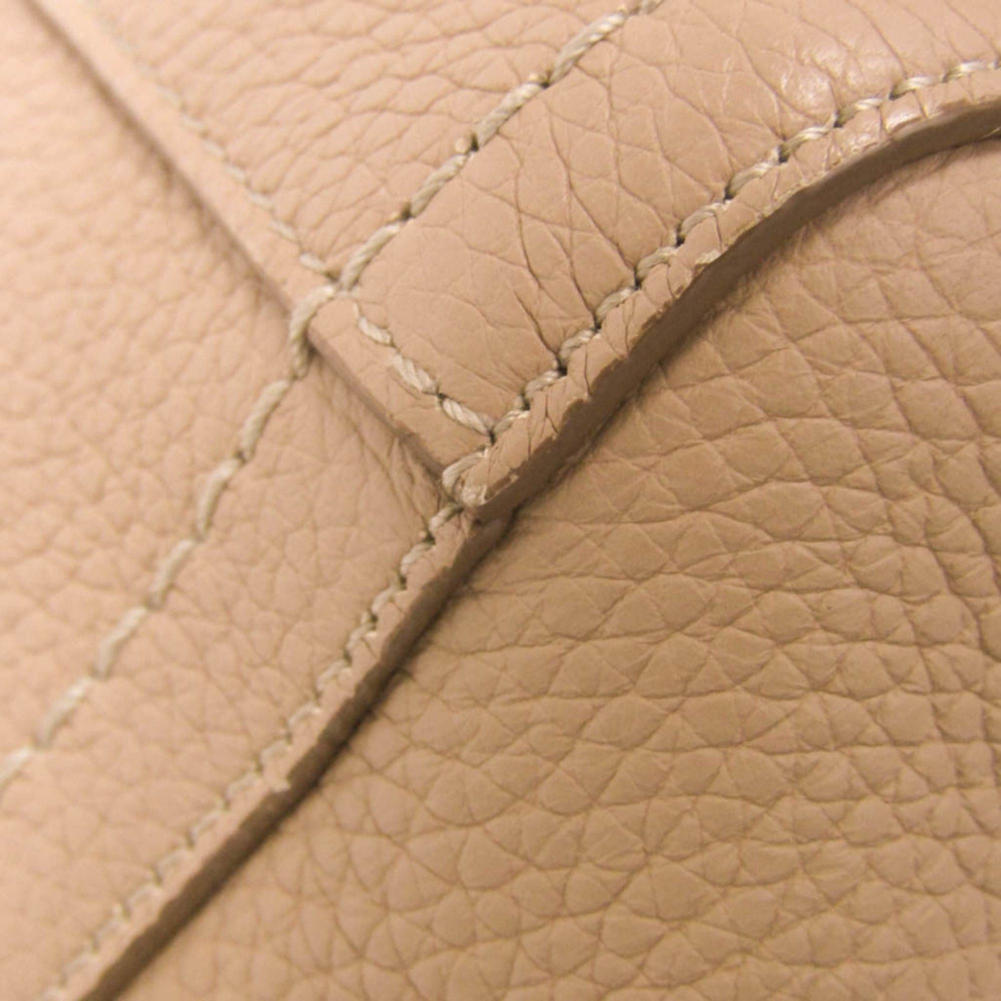 Salvatore Ferragamo Salvatore Ferragamo Gancini EZ-21 E424 Women's Leather Handbag,Shoulder Bag Pink Beige Size ONE SIZE - 6 Thumbnail