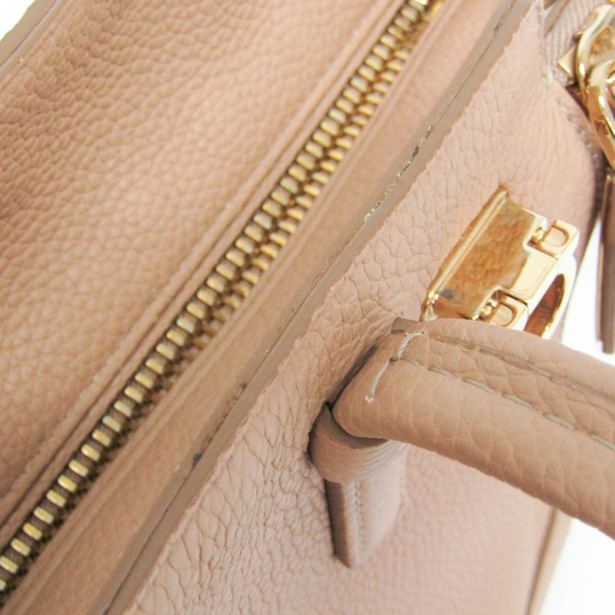 Salvatore Ferragamo Salvatore Ferragamo Gancini EZ-21 E424 Women's Leather Handbag,Shoulder Bag Pink Beige Size ONE SIZE - 12 Thumbnail