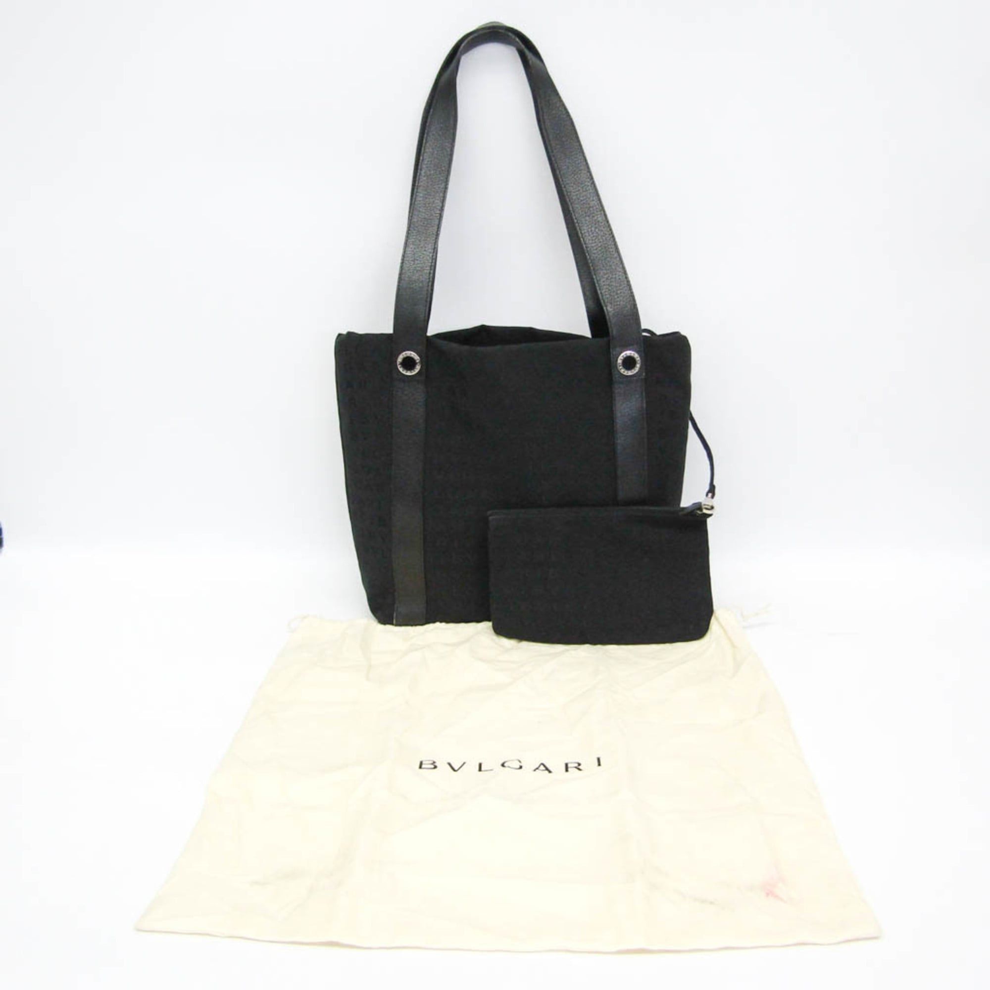 Bvlgari Bvlgari Logomania Agatha Shopping Medium Women's Canvas Tote Bag Black Size ONE SIZE - 2 Thumbnail