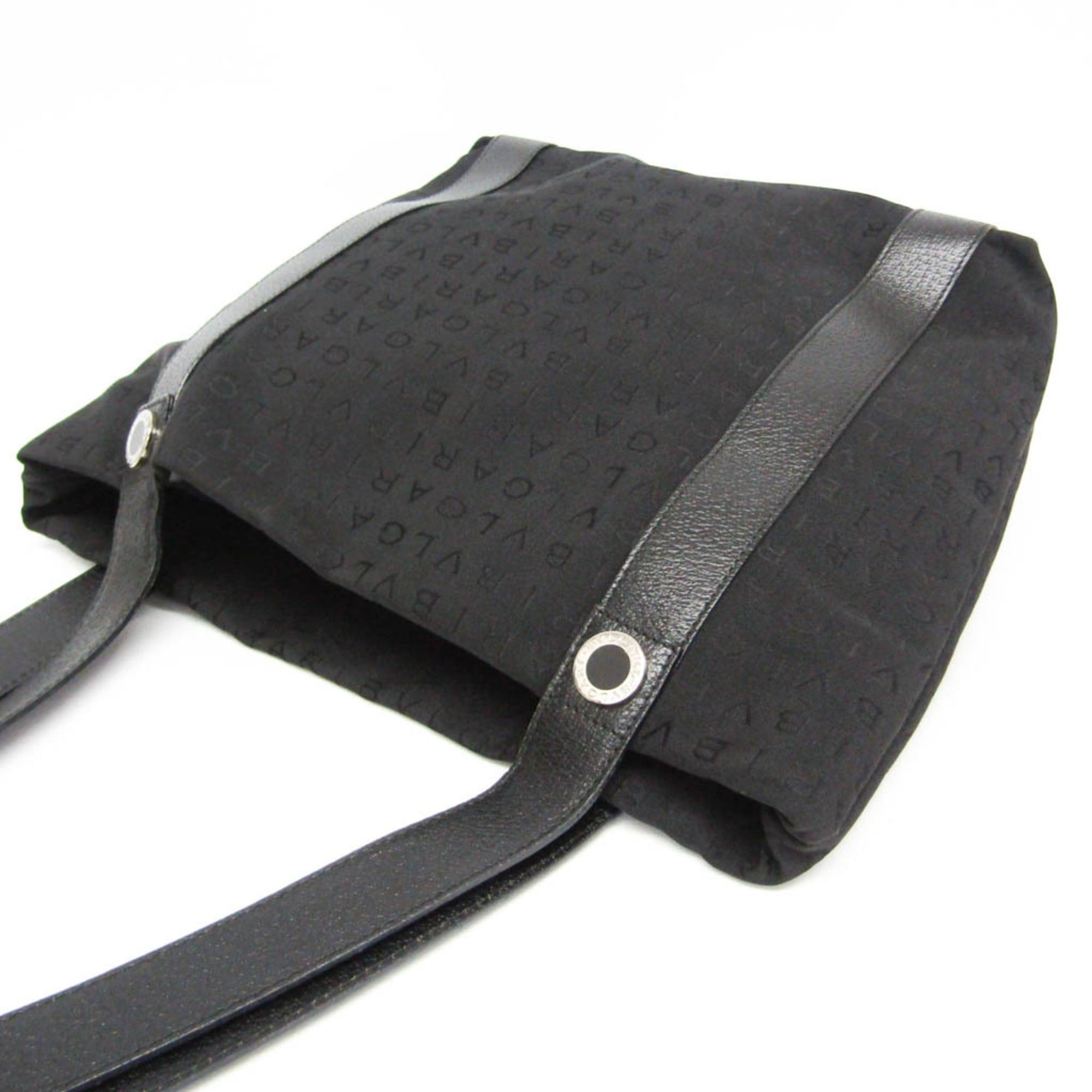 Bvlgari Bvlgari Logomania Agatha Shopping Medium Women's Canvas Tote Bag Black Size ONE SIZE - 8 Thumbnail