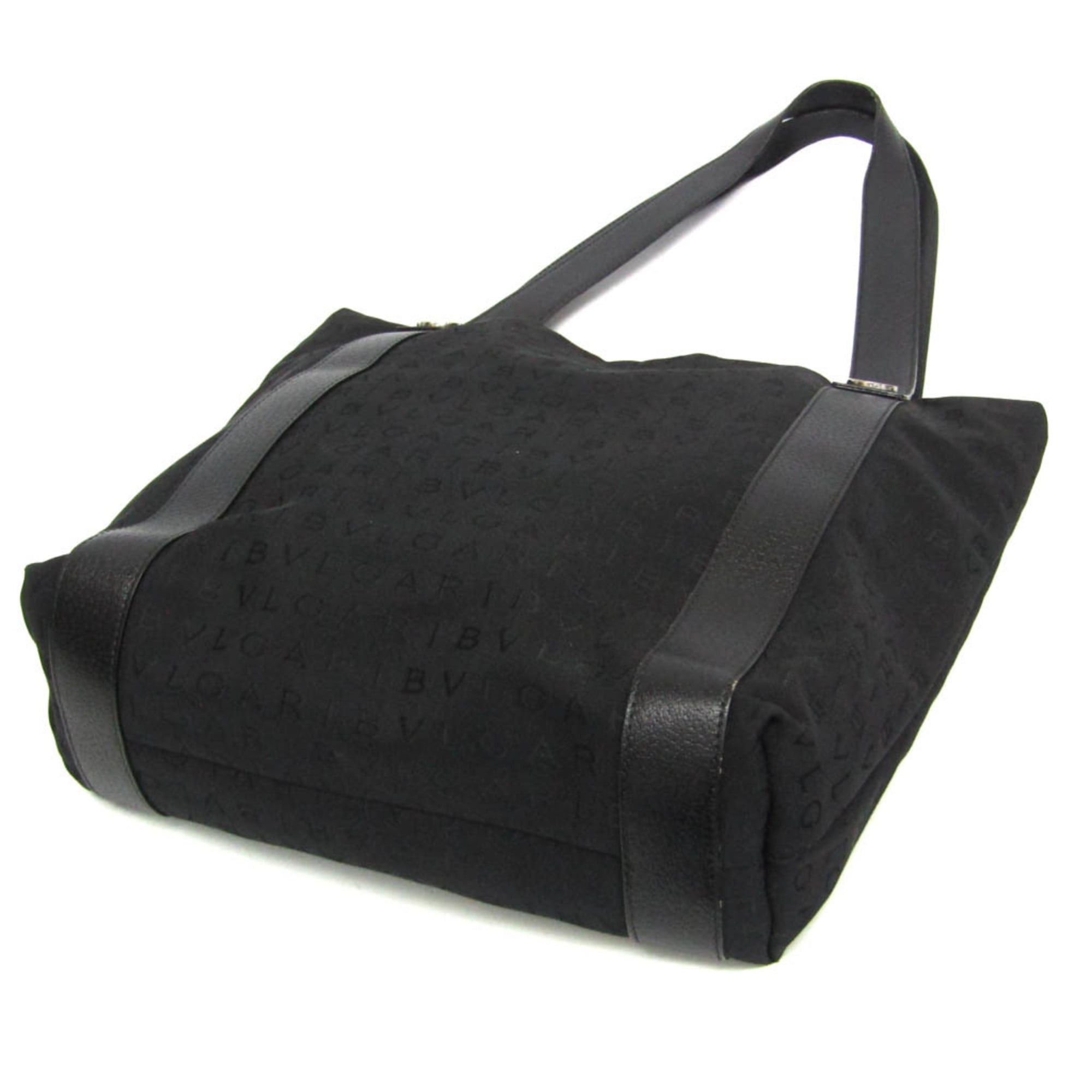 Bvlgari Bvlgari Logomania Agatha Shopping Medium Women's Canvas Tote Bag Black Size ONE SIZE - 3 Thumbnail