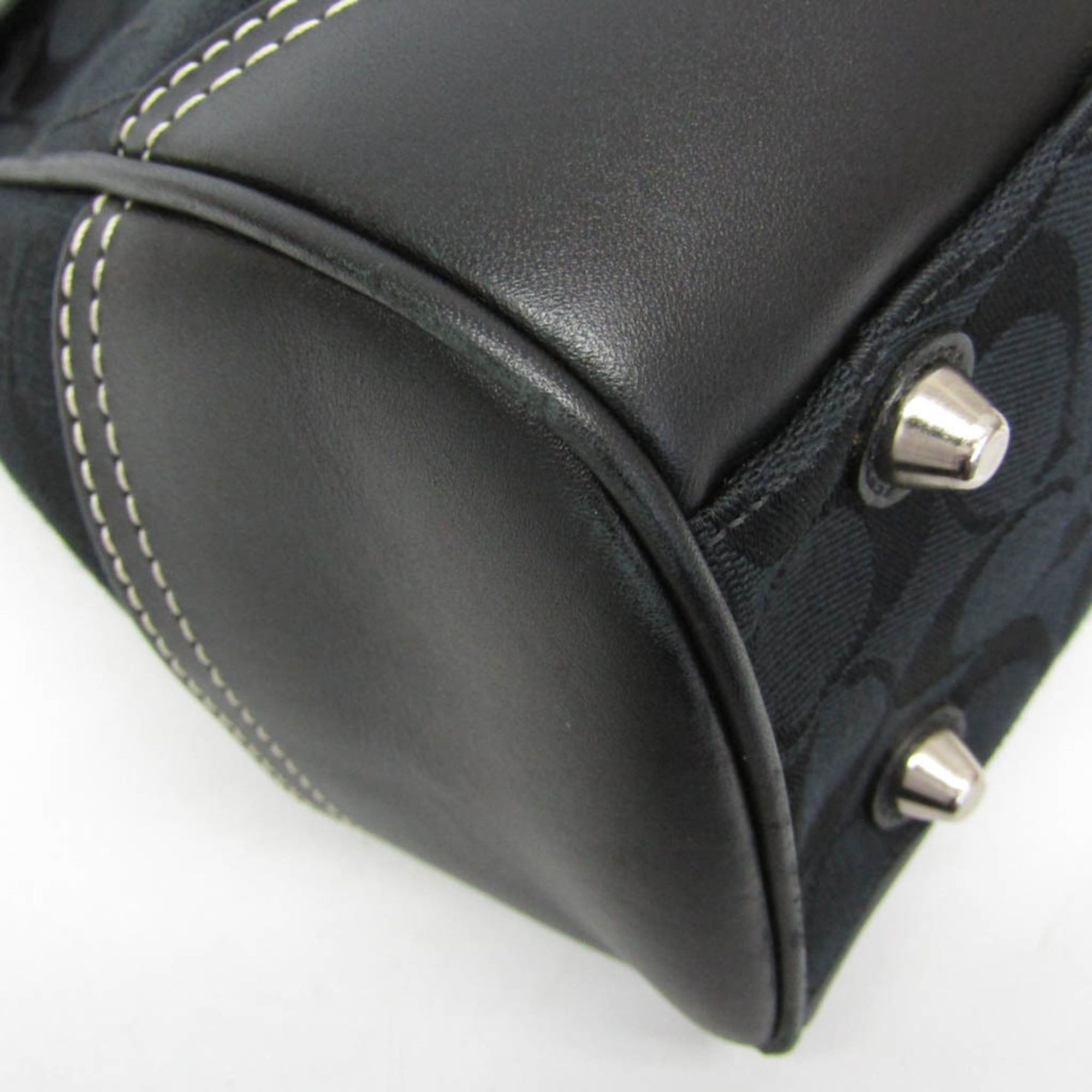 Coach Coach Hamptons Large Carryall F08K07 Women's Canvas,Leather Shoulder Bag,Tote Bag Black Size ONE SIZE - 4 Thumbnail