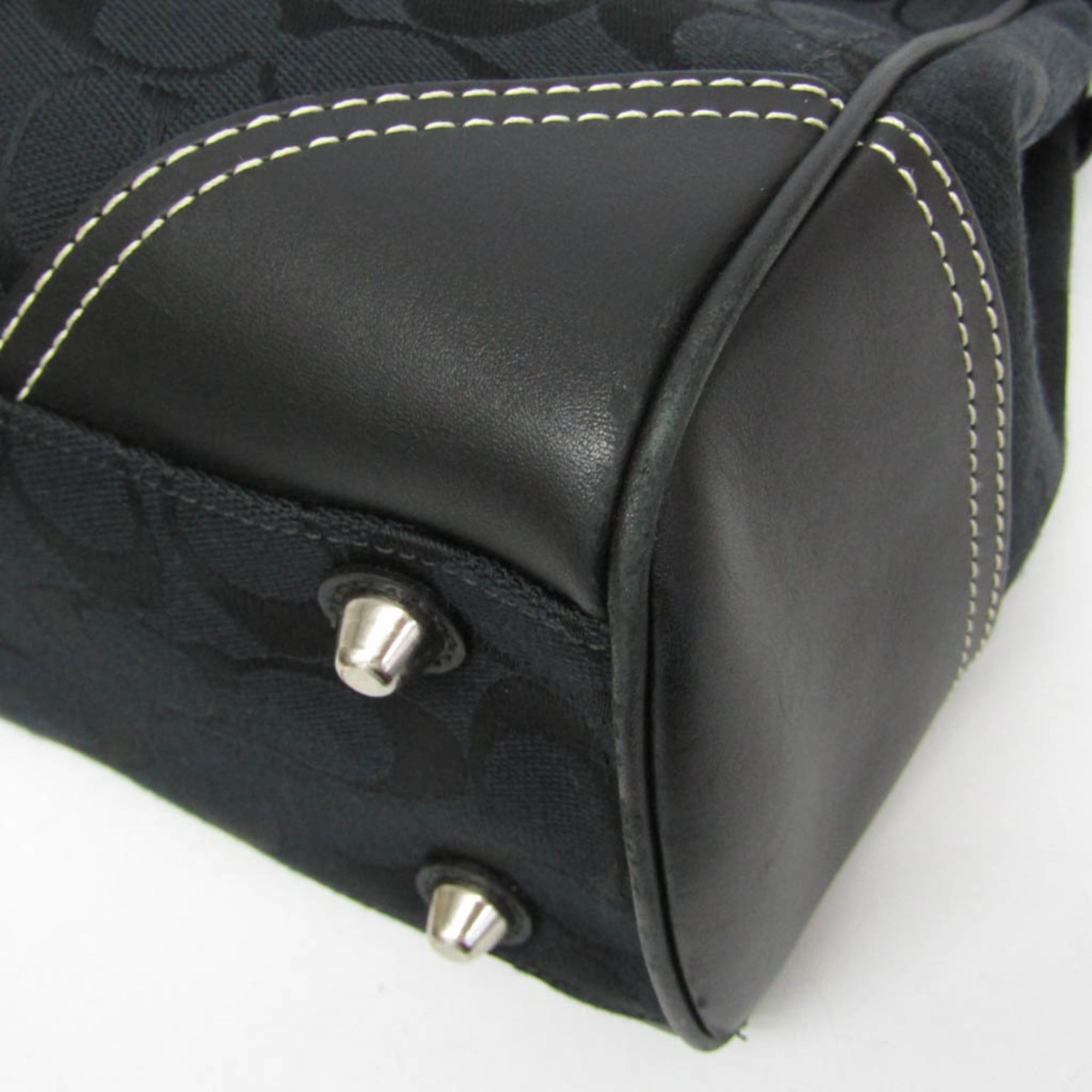 Coach Coach Hamptons Large Carryall F08K07 Women's Canvas,Leather Shoulder Bag,Tote Bag Black Size ONE SIZE - 5 Thumbnail