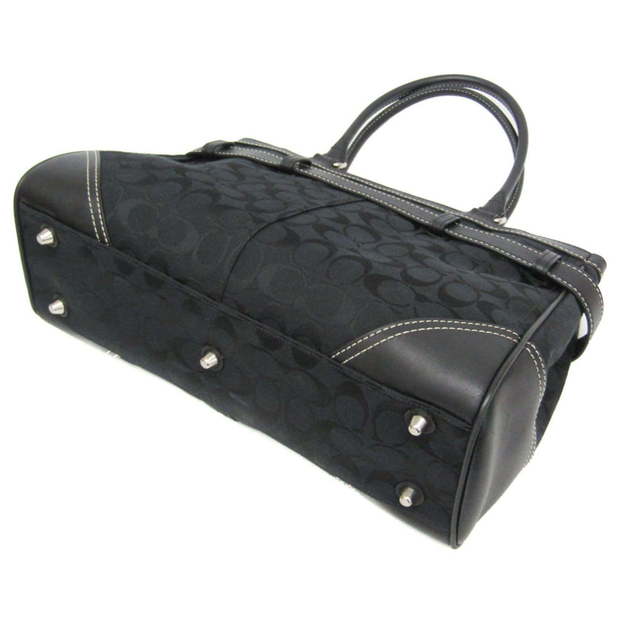Coach Coach Hamptons Large Carryall F08K07 Women's Canvas,Leather Shoulder Bag,Tote Bag Black Size ONE SIZE - 2 Thumbnail