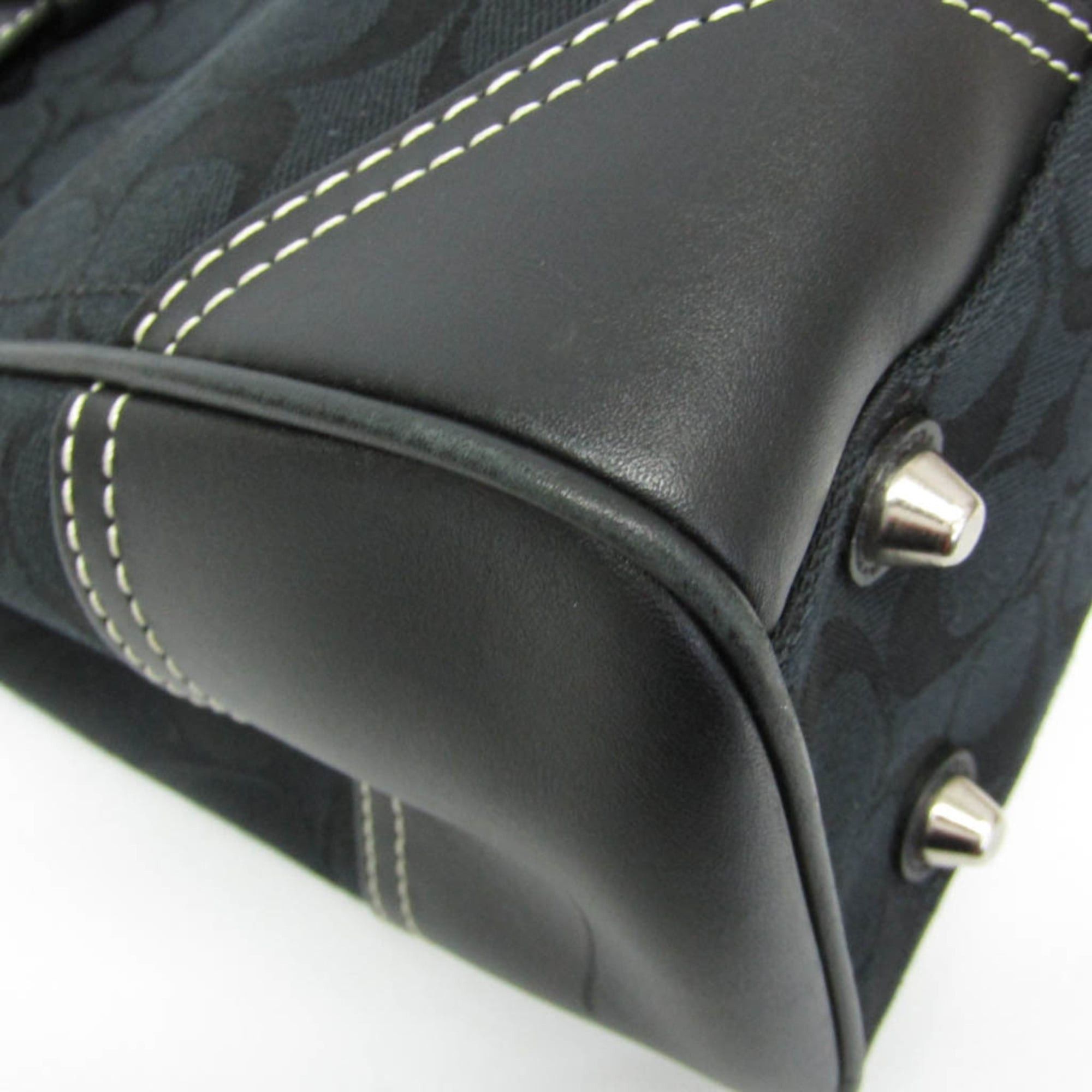 Coach Coach Hamptons Large Carryall F08K07 Women's Canvas,Leather Shoulder Bag,Tote Bag Black Size ONE SIZE - 6 Thumbnail