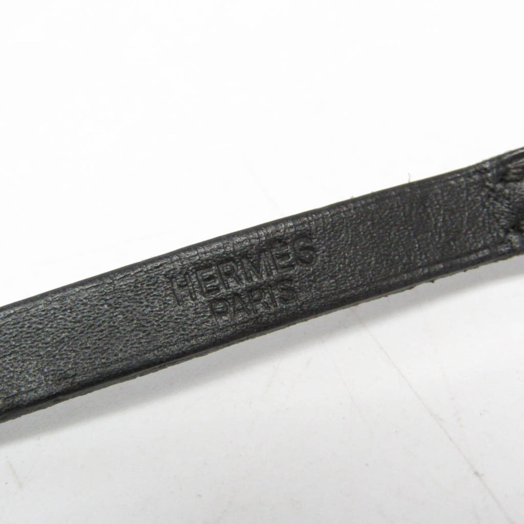 Hermes Hermes Hapi III Choker Leather,Metal Bangle Silver,Black Size ONE SIZE - 11 Thumbnail