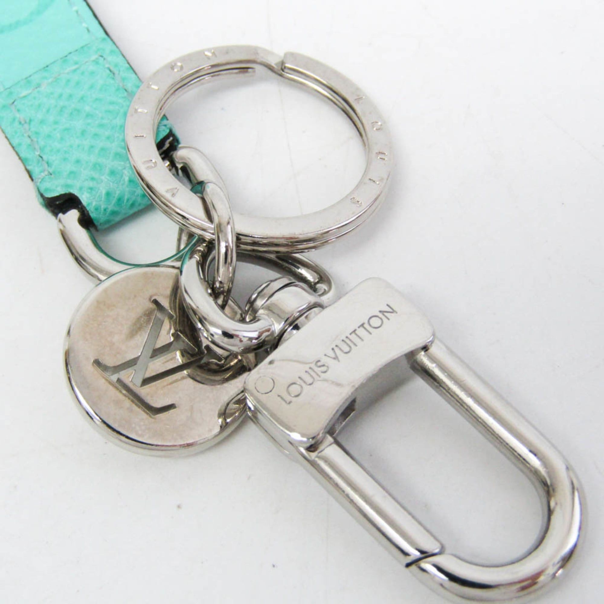 Louis Vuitton Louis Vuitton Taigarama Dragonne Slim Key Ring M01105 Keyring (Gunmetal,Light Green) Size ONE SIZE - 4 Thumbnail