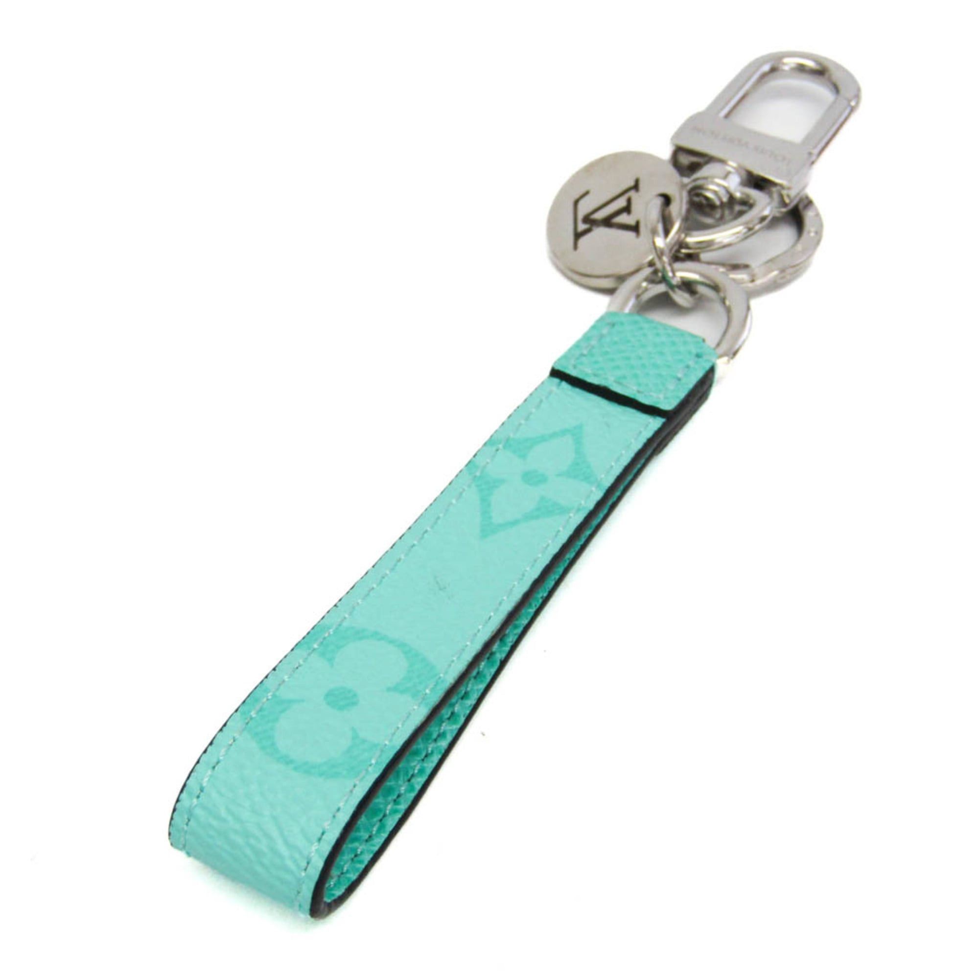 Louis Vuitton Louis Vuitton Taigarama Dragonne Slim Key Ring M01105 Keyring (Gunmetal,Light Green) Size ONE SIZE - 2 Thumbnail