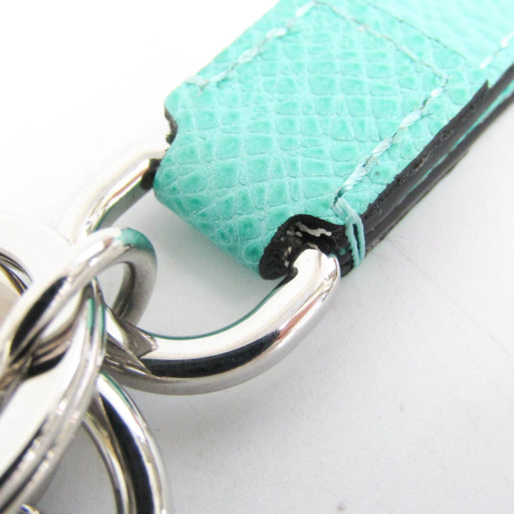 Louis Vuitton Louis Vuitton Taigarama Dragonne Slim Key Ring M01105 Keyring (Gunmetal,Light Green) Size ONE SIZE - 3 Thumbnail
