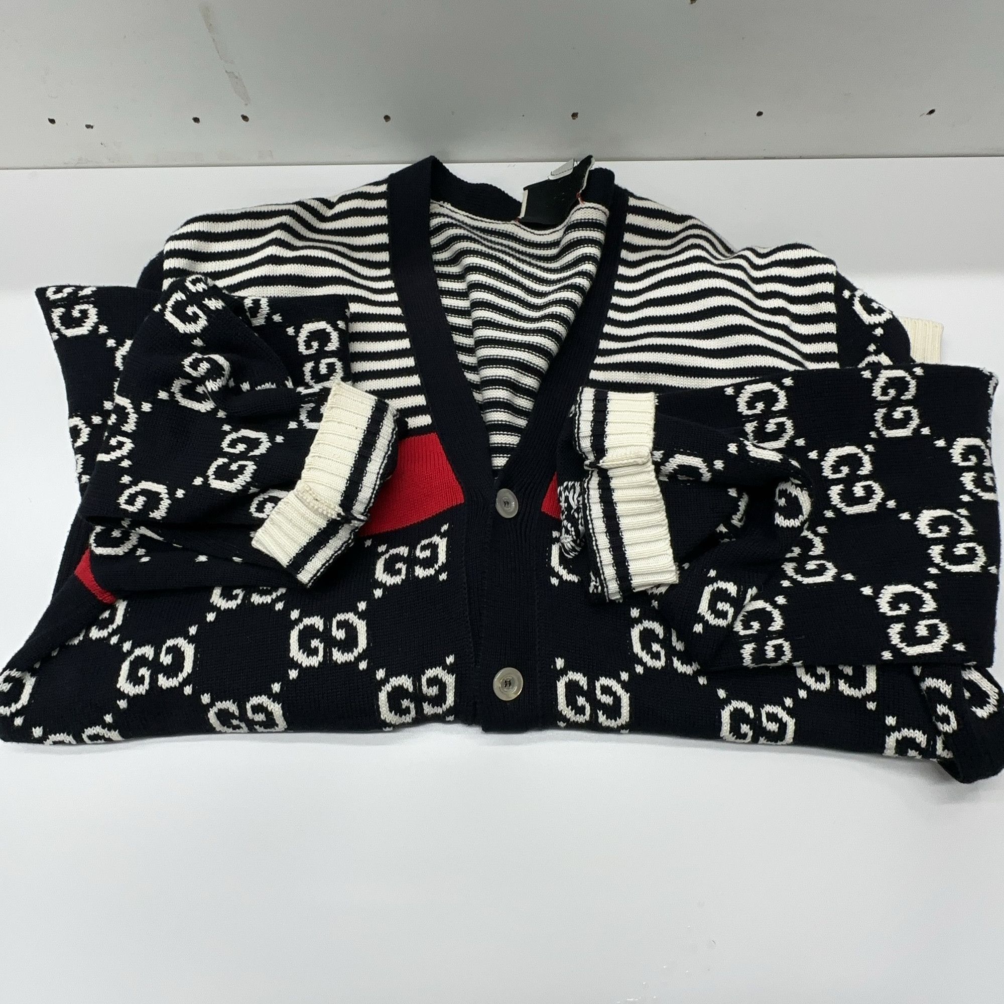 Gucci Gucci GG Logo Knit Cardigan Size XXXL Size US XXL / EU 58 / 5 - 6 Thumbnail