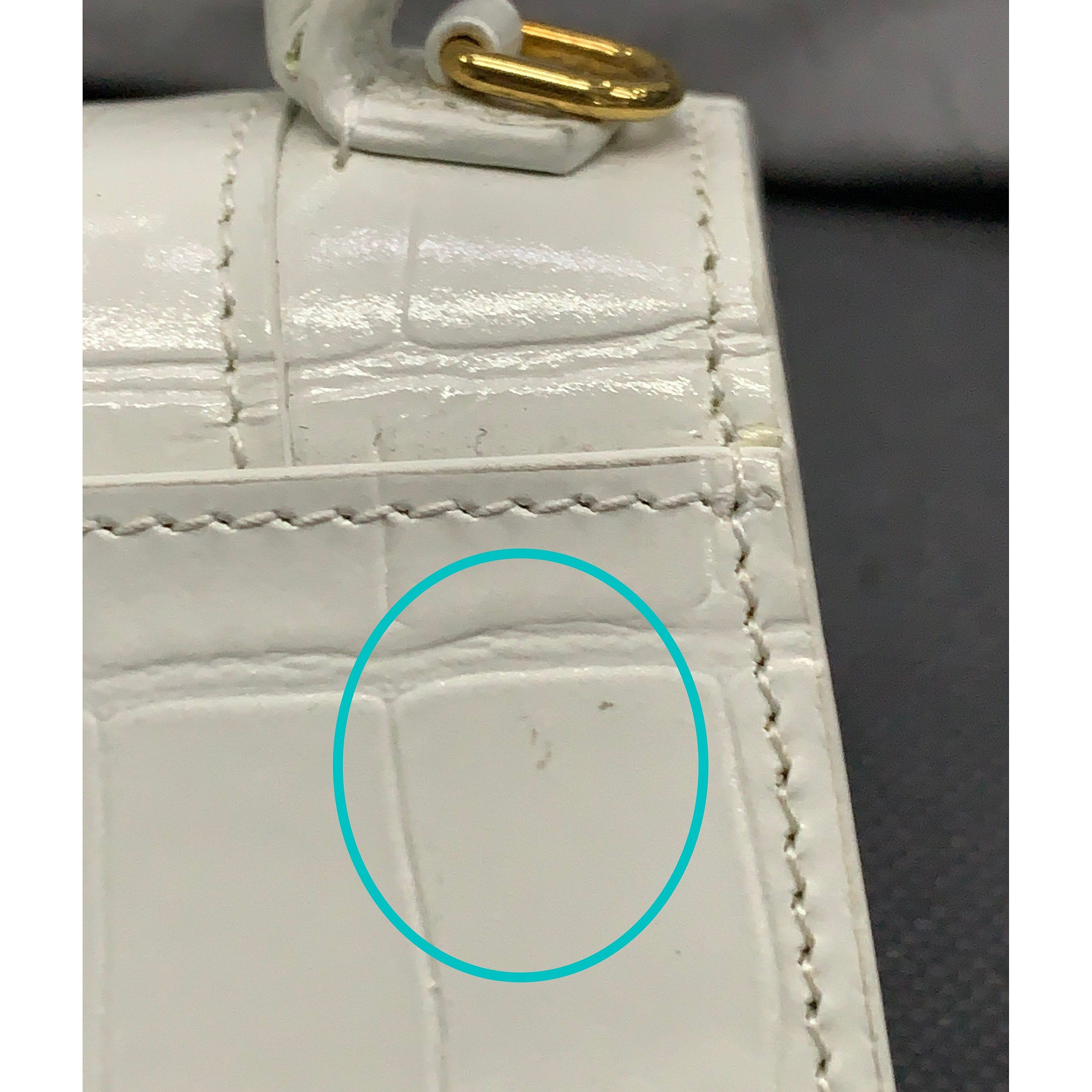 Balenciaga Balenciaga Hourglass Mini Crocodile Embossed Handle Bag Size ONE SIZE - 6 Thumbnail