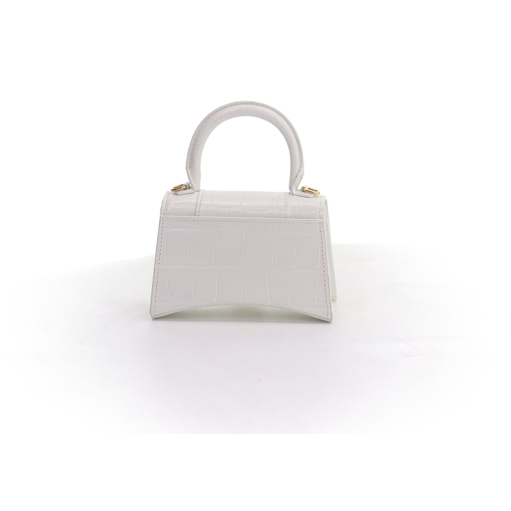 Balenciaga Balenciaga Hourglass Mini Crocodile Embossed Handle Bag Size ONE SIZE - 3 Thumbnail