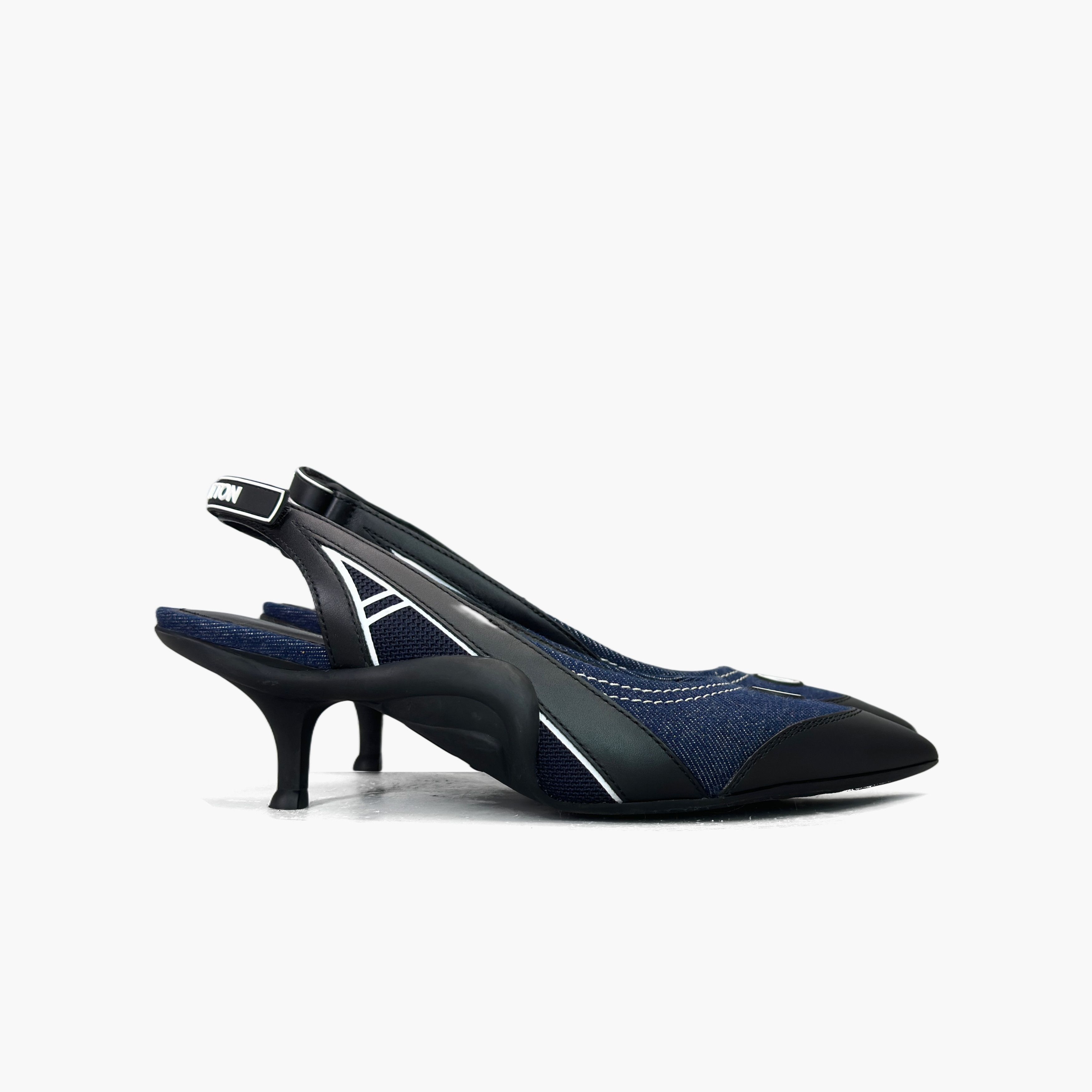 Louis Vuitton Louis Vuitton Archlight Denim Slingback Pumps Size 38 Size US 8 / IT 38 - 4 Thumbnail