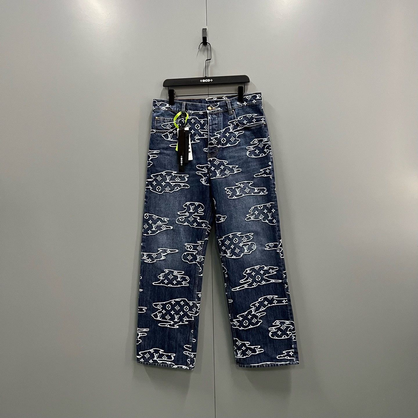 Louis Vuitton Louis Vuitton x Nigo Monogram Cloud Denim Jeans Size 31 Size US 31 - 2 Thumbnail