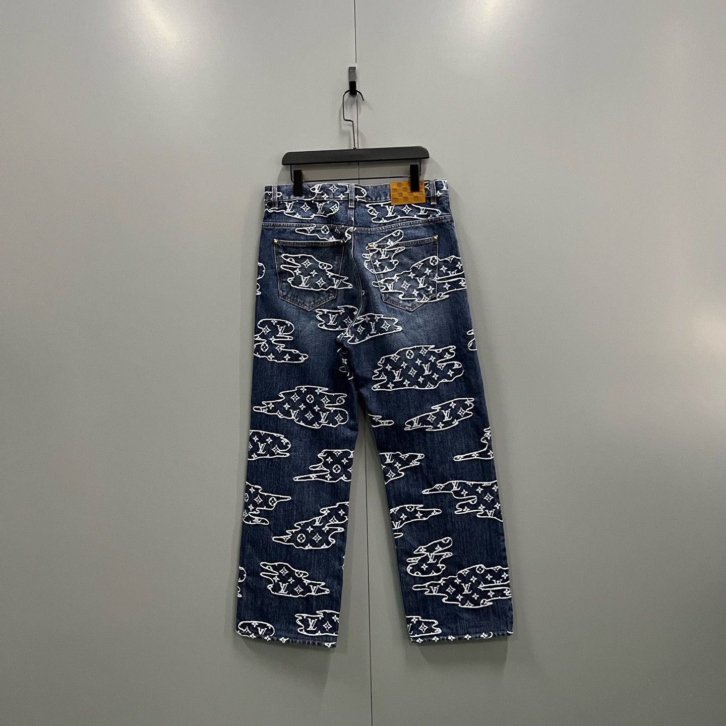 Louis Vuitton Louis Vuitton x Nigo Monogram Cloud Denim Jeans Size 31 Size US 31 - 3 Thumbnail