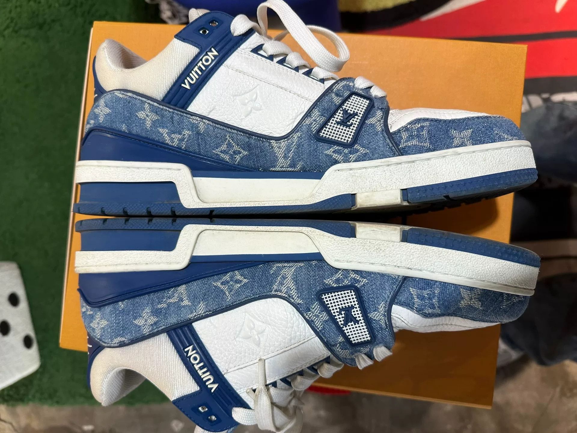 Louis Vuitton Louis Vuitton Denim Monogram Trainer Sneakers Size 10.5 Size US 10.5 / EU 43-44 - 8 Thumbnail