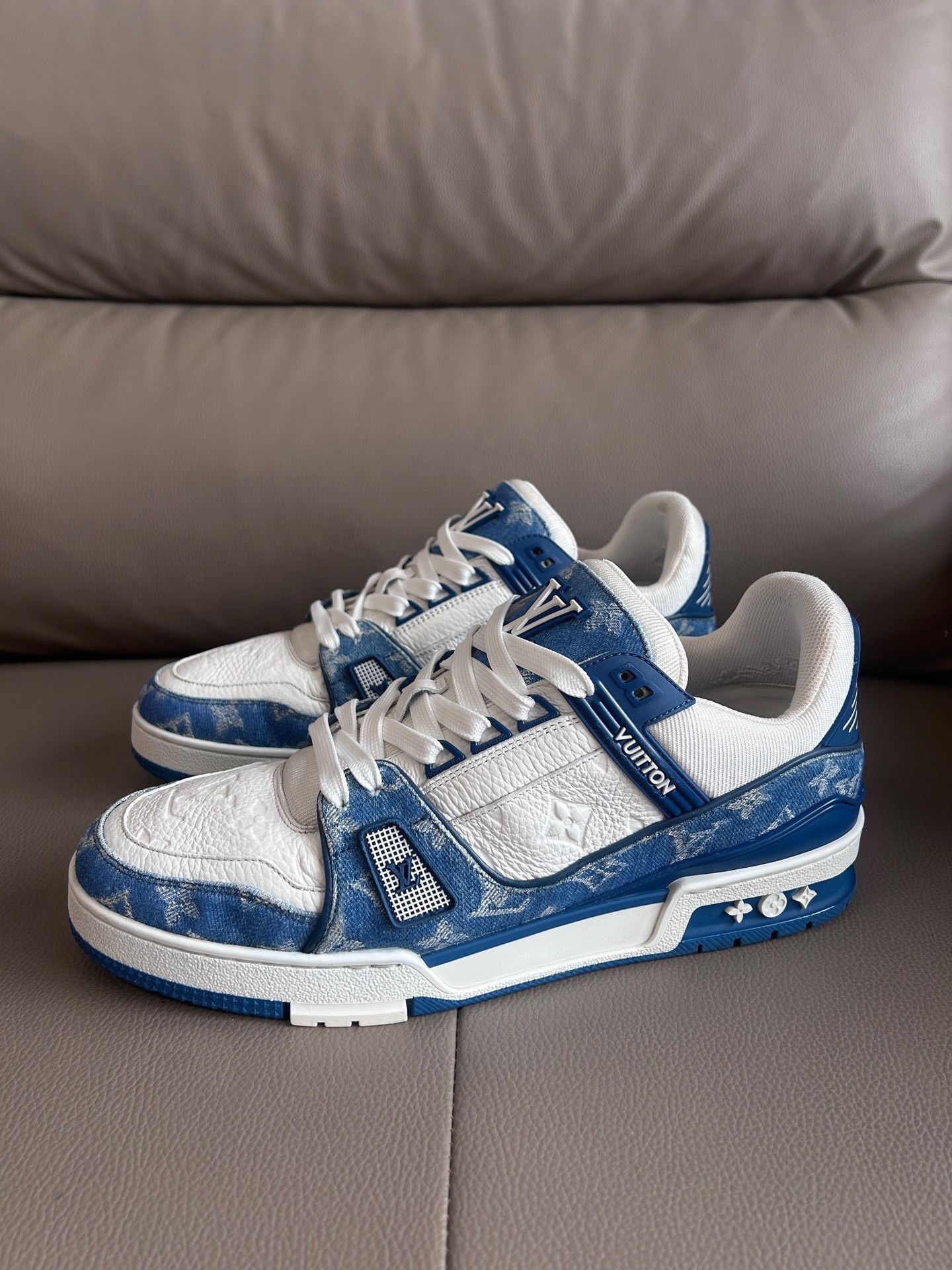 Louis Vuitton Louis Vuitton Trainer Denim Sneakers Size 9.5 Size US 10.5 / EU 43-44 - 2 Thumbnail